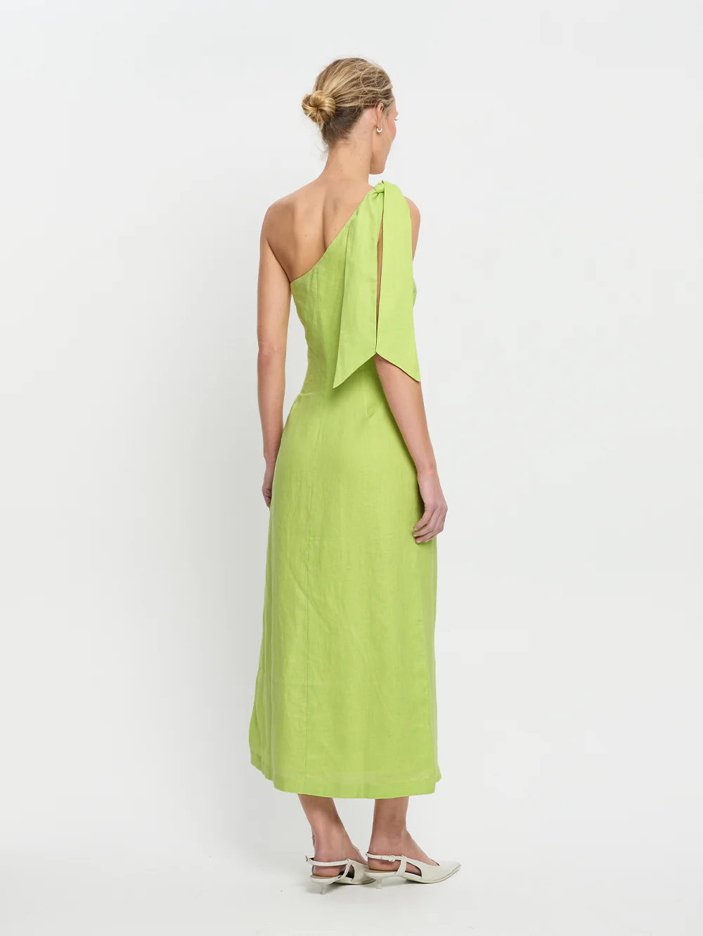 Addison Midi Dress - Lime - Image 4