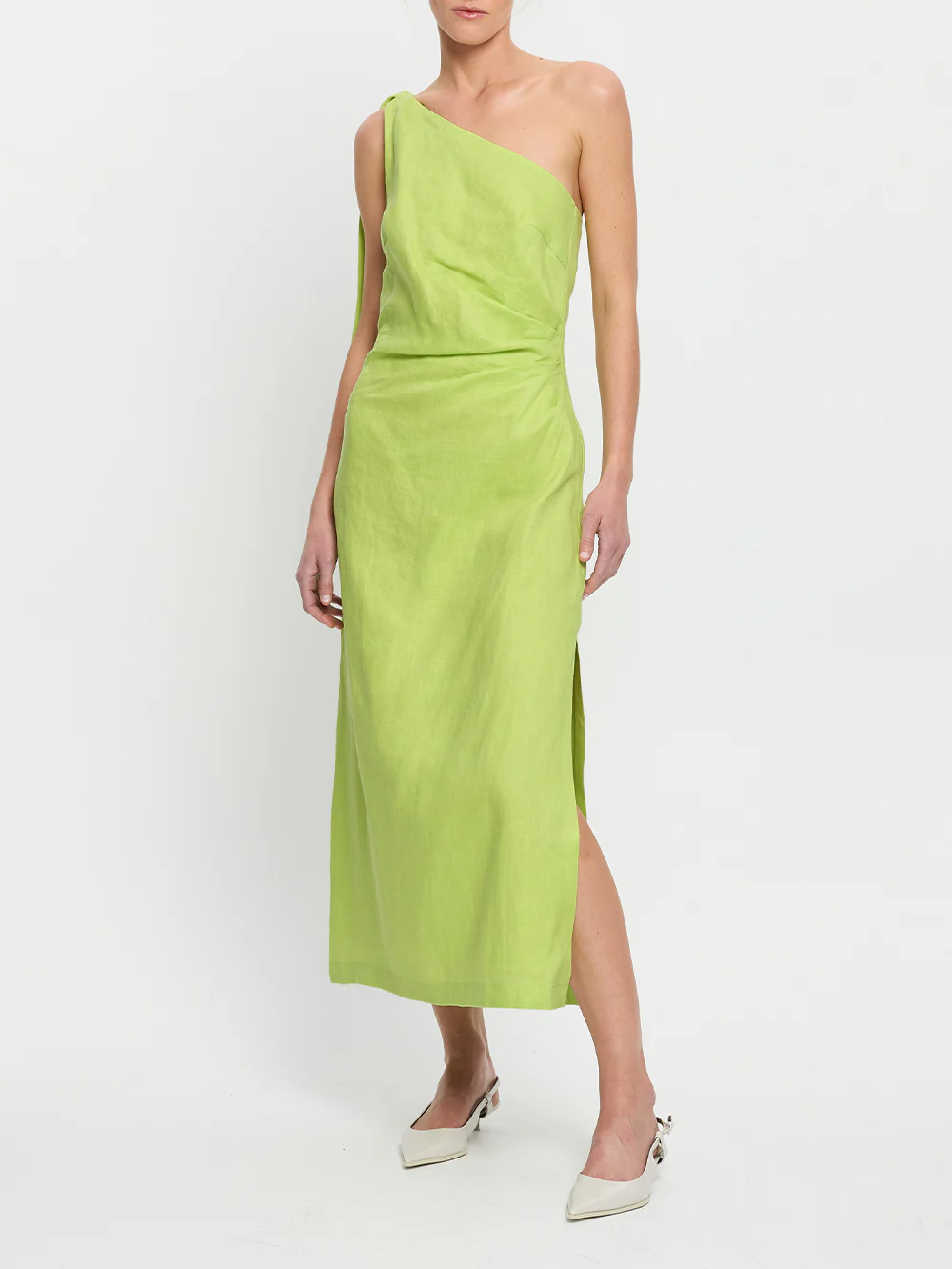 Addison Midi Dress - Lime - Image 5