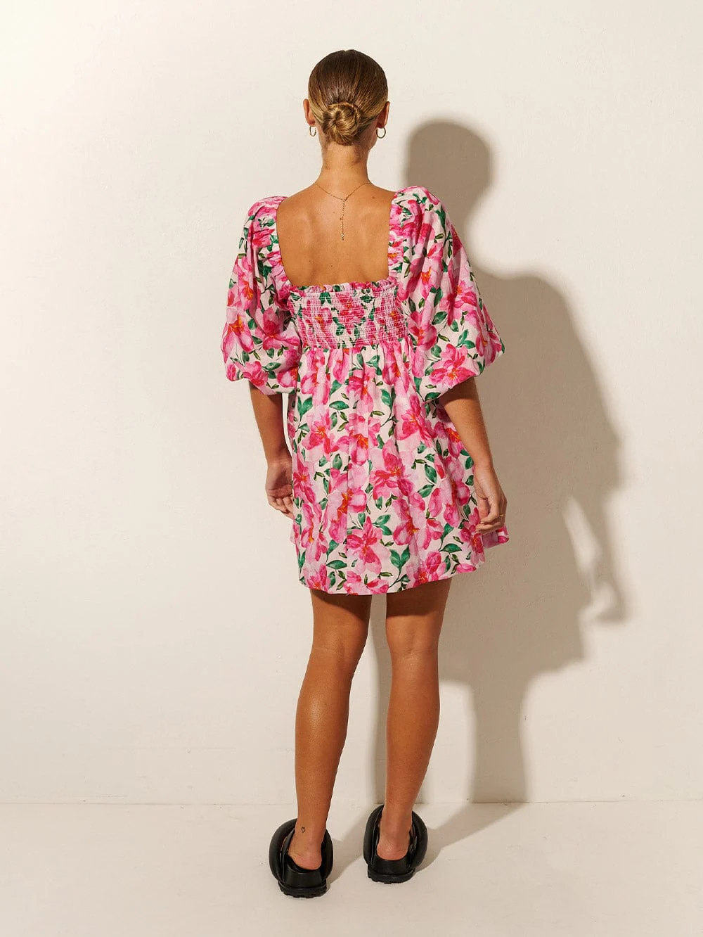 Antonia Shirred Mini Dress - Image 5