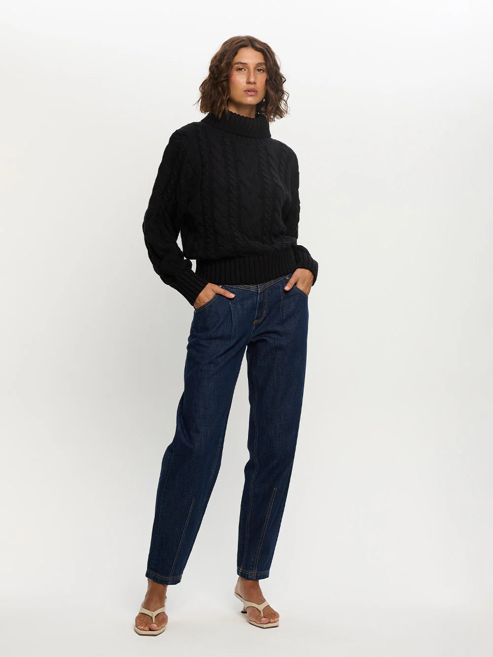 Anya Roll Neck Knit Sweater - Image 2