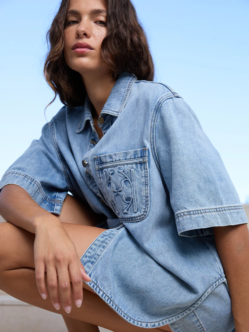 Ariana Denim Shirt - Image 6