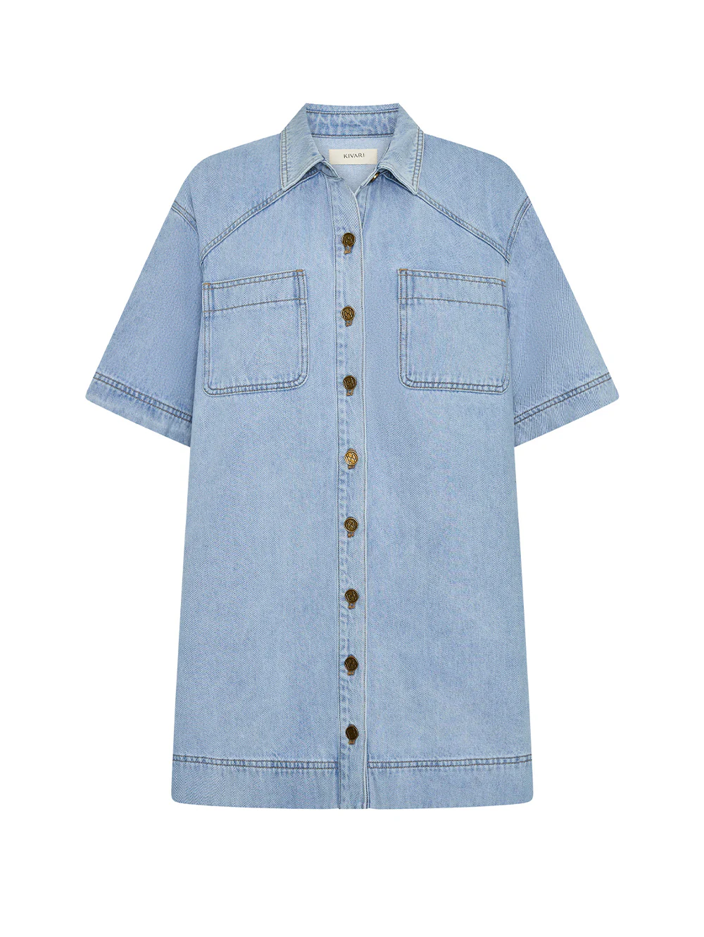 Avery Denim Mini Dress - Image 7