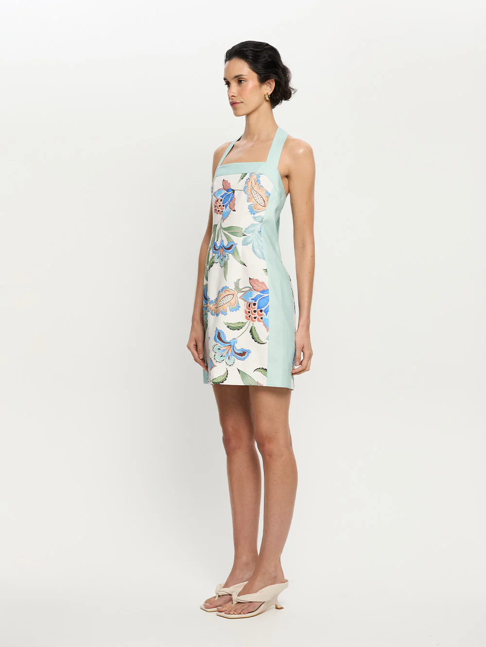 Azure Halter Mini Dress - Image 3