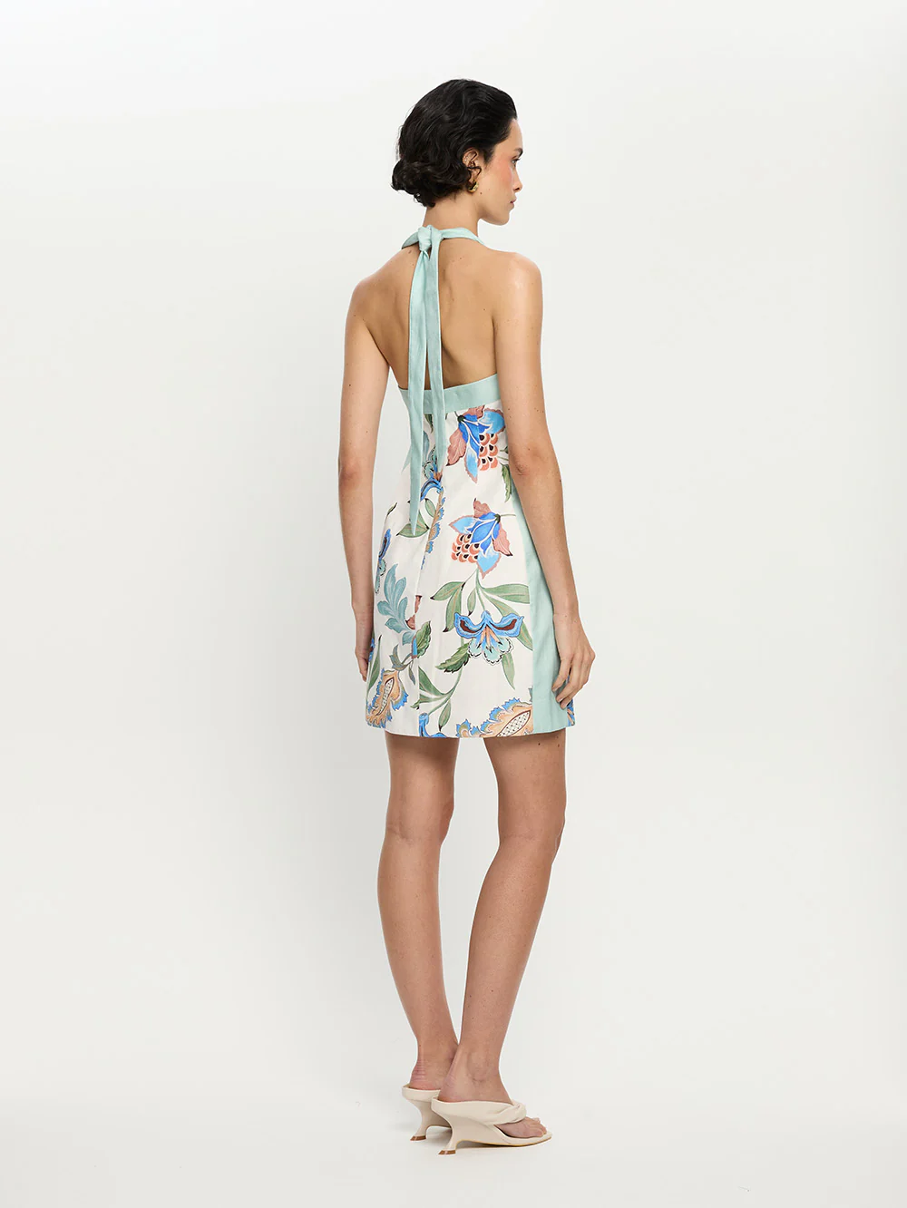 Azure Halter Mini Dress - Image 4