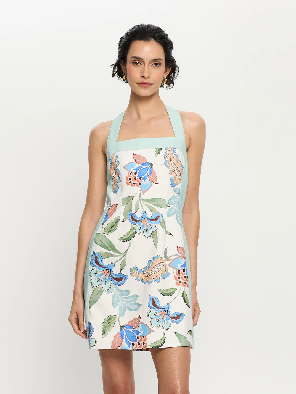 Azure Halter Mini Dress - Image 7
