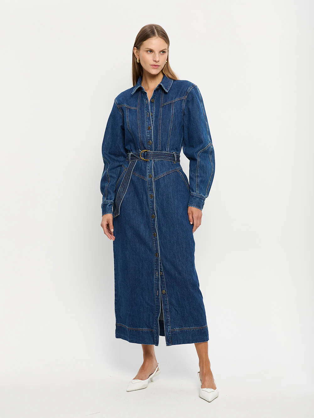Bonny Denim Midi Dress - Image 5