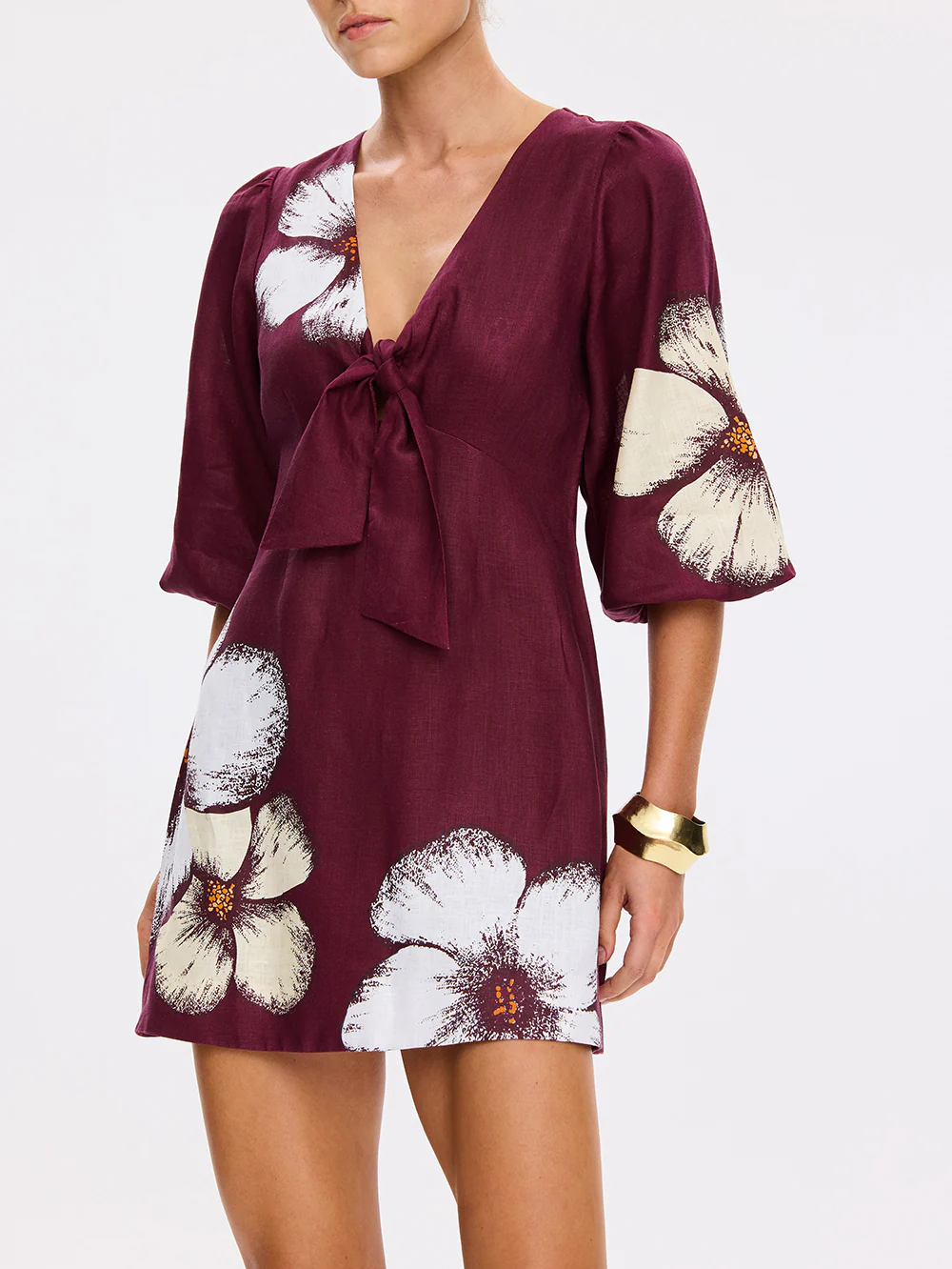 Brodie Tie Front Mini Dress - Image 5