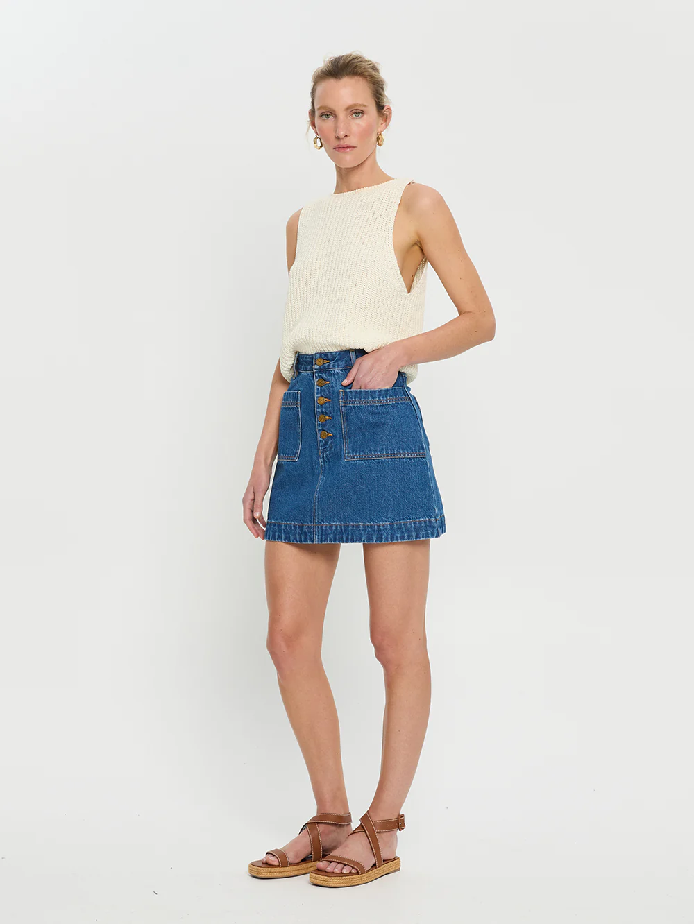 Cameron Denim Mini Skirt - Image 3