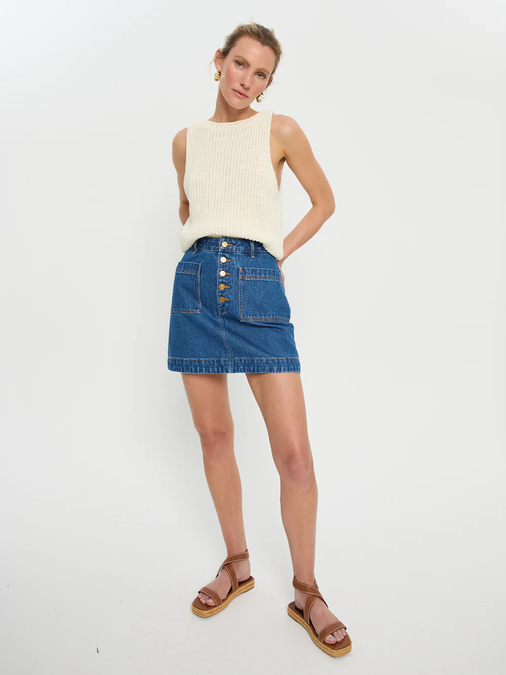 Cameron Denim Mini Skirt - Image 5