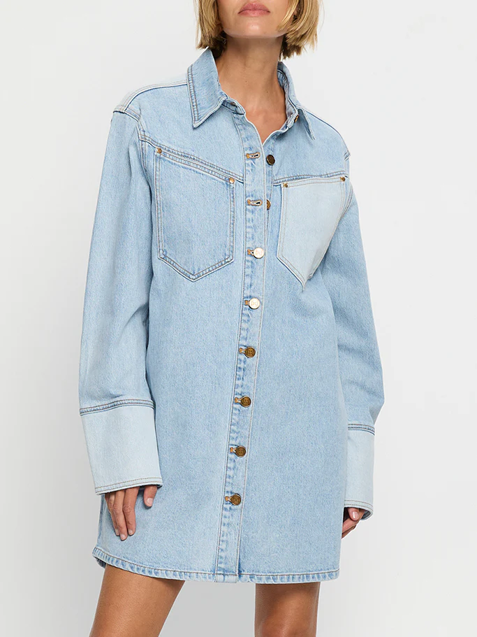 Carla Denim Mini Dress - Image 5