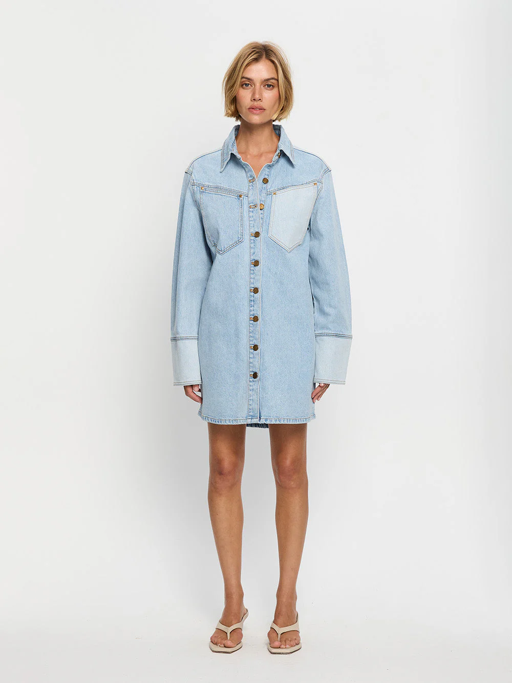 Carla Denim Mini Dress - Image 6