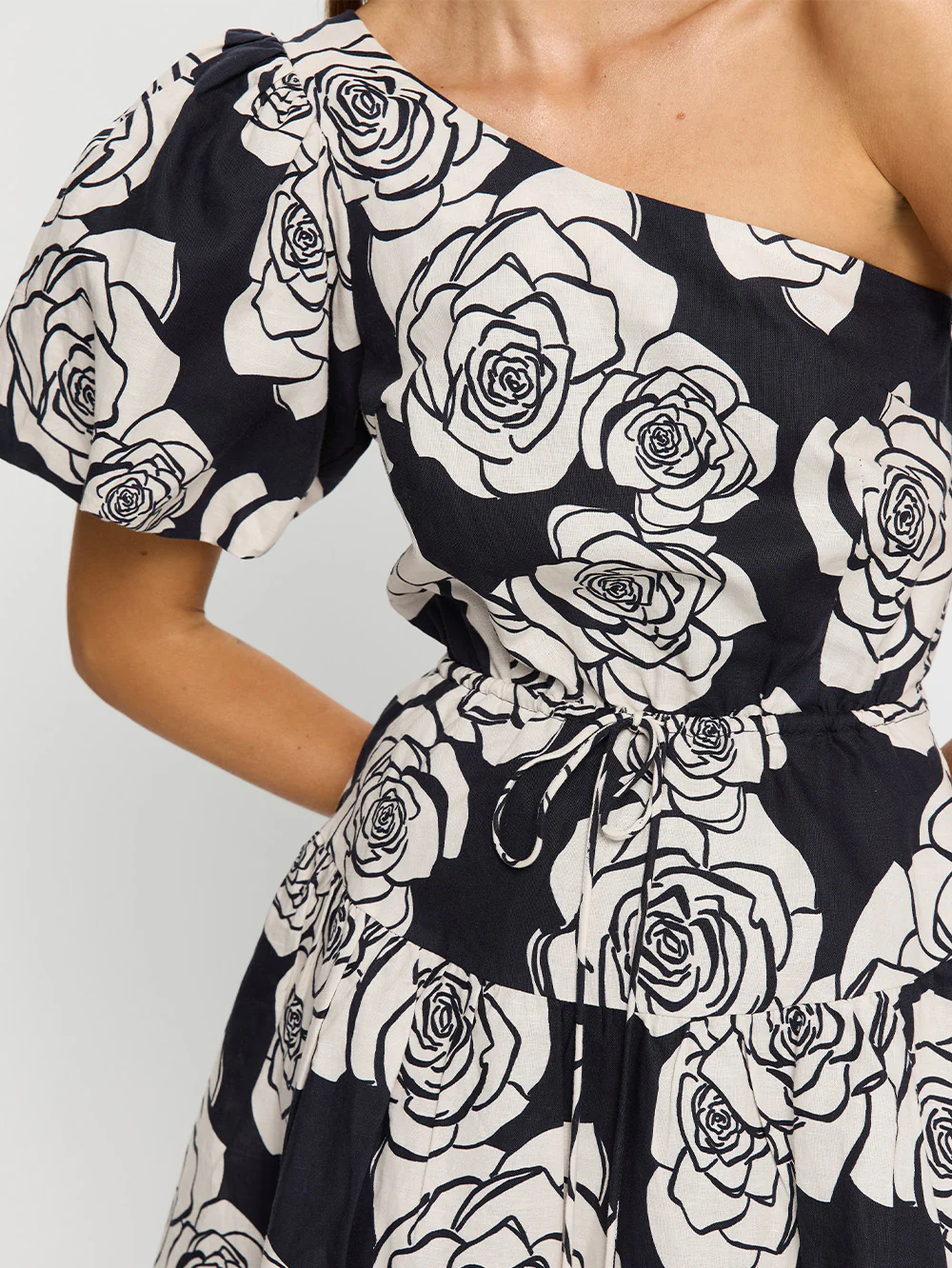 Carmen One Shoulder Mini Dress - Image 4