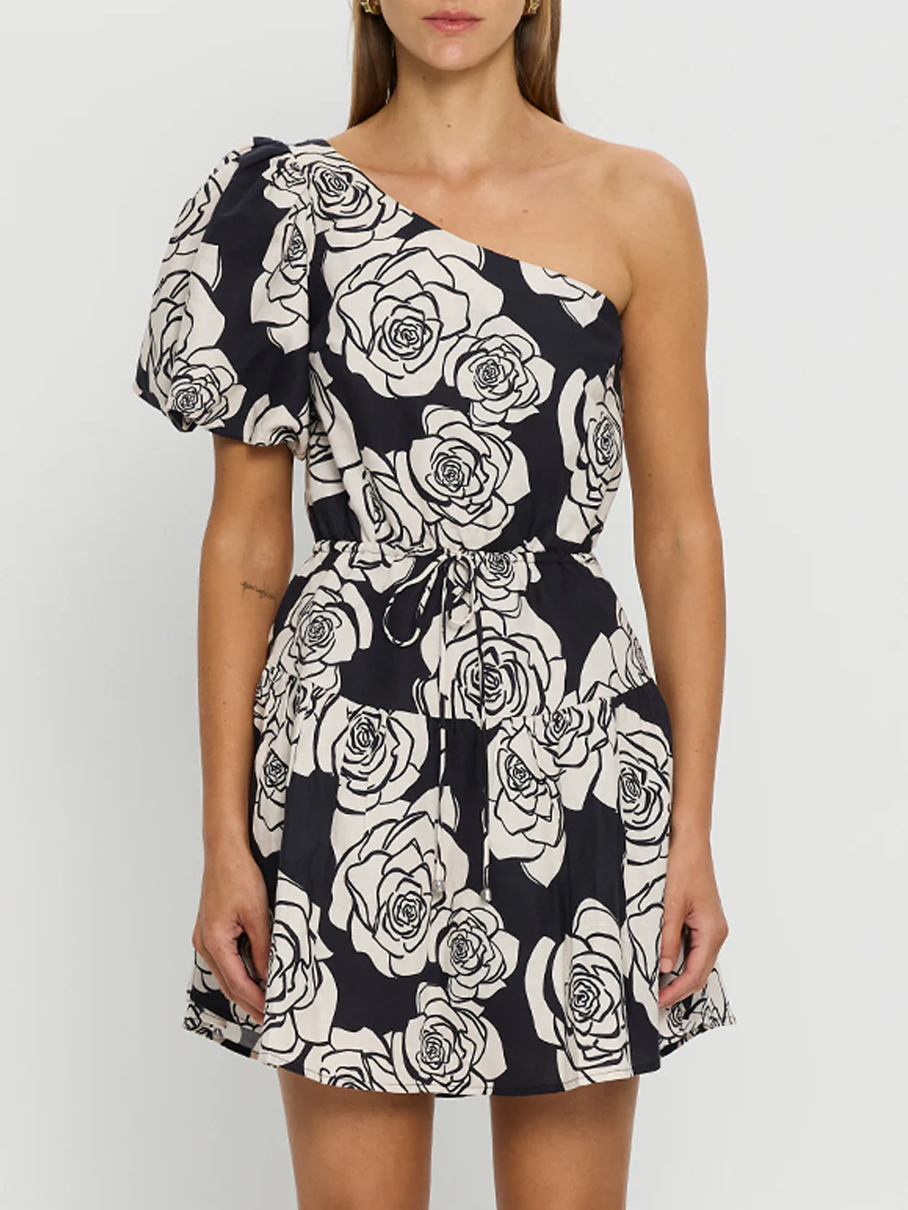 Carmen One Shoulder Mini Dress - Image 5