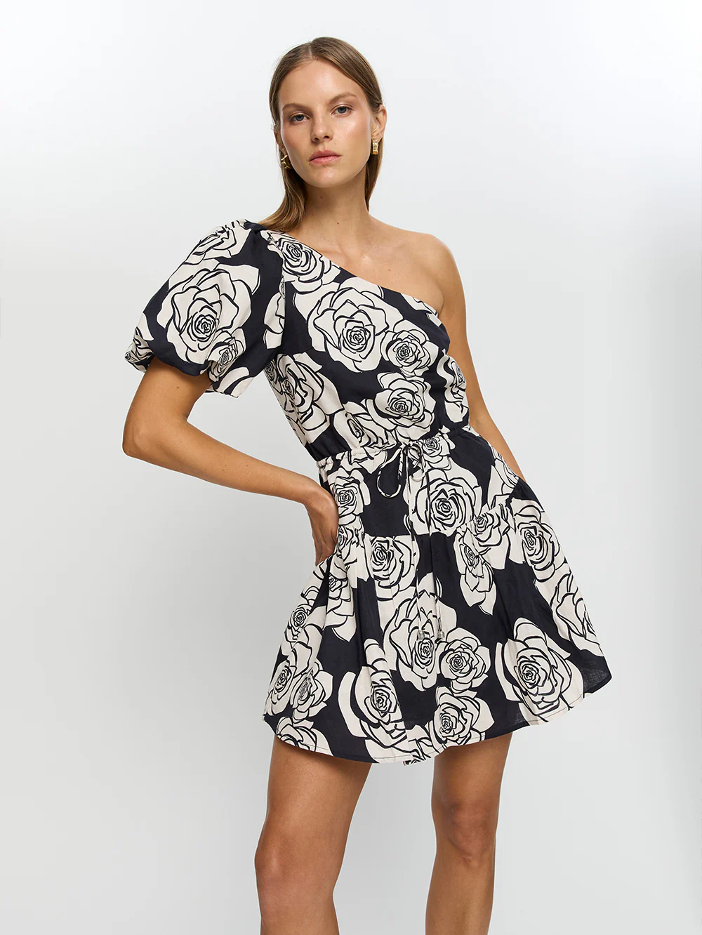 Carmen One Shoulder Mini Dress - Image 6
