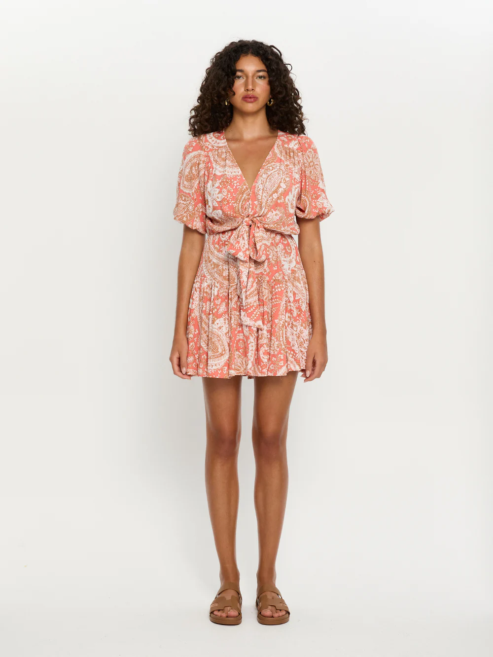 Casablanca Tie Front Mini Dress - Image 2