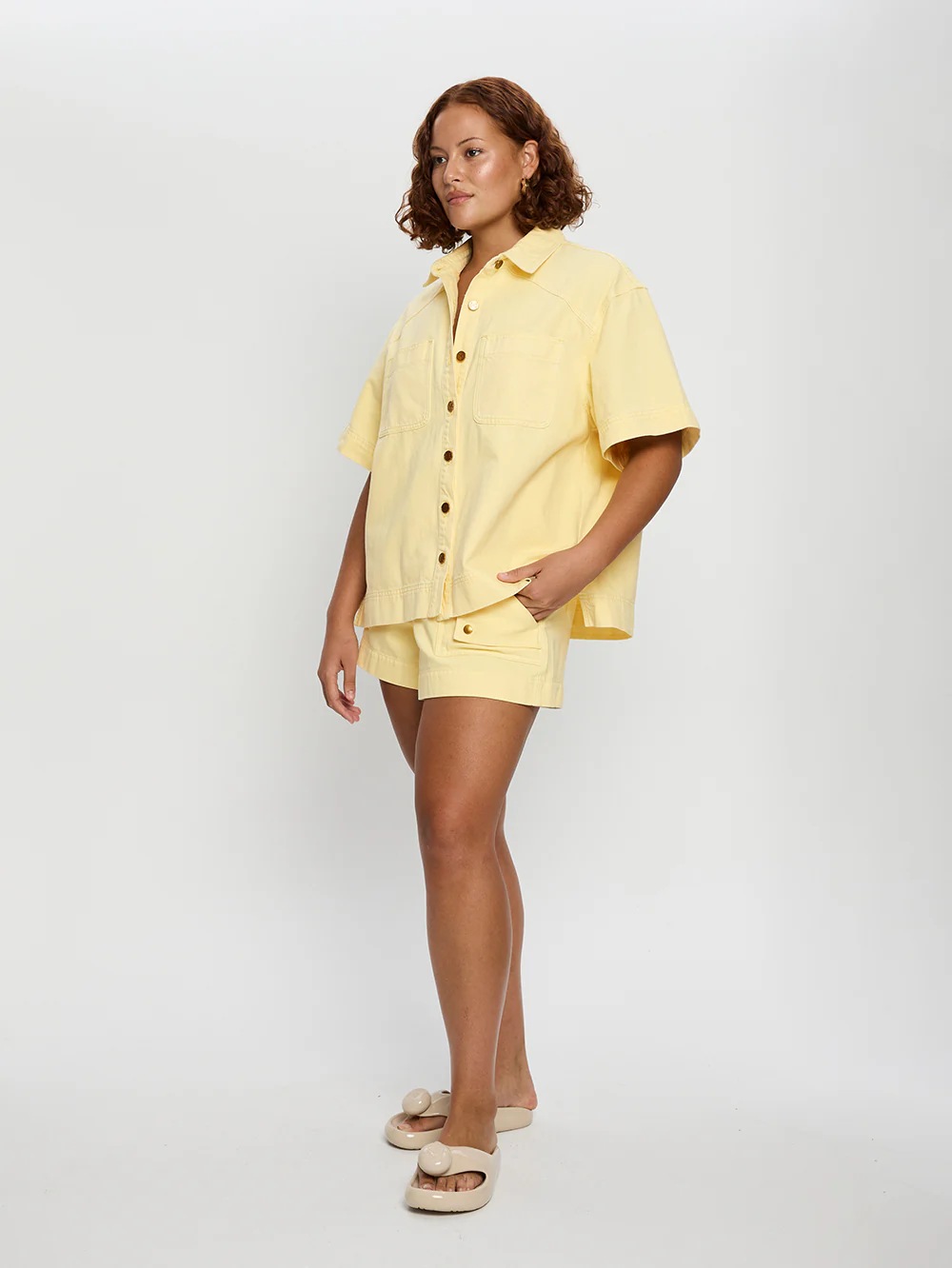 Celene Denim Short - Butter - Image 8