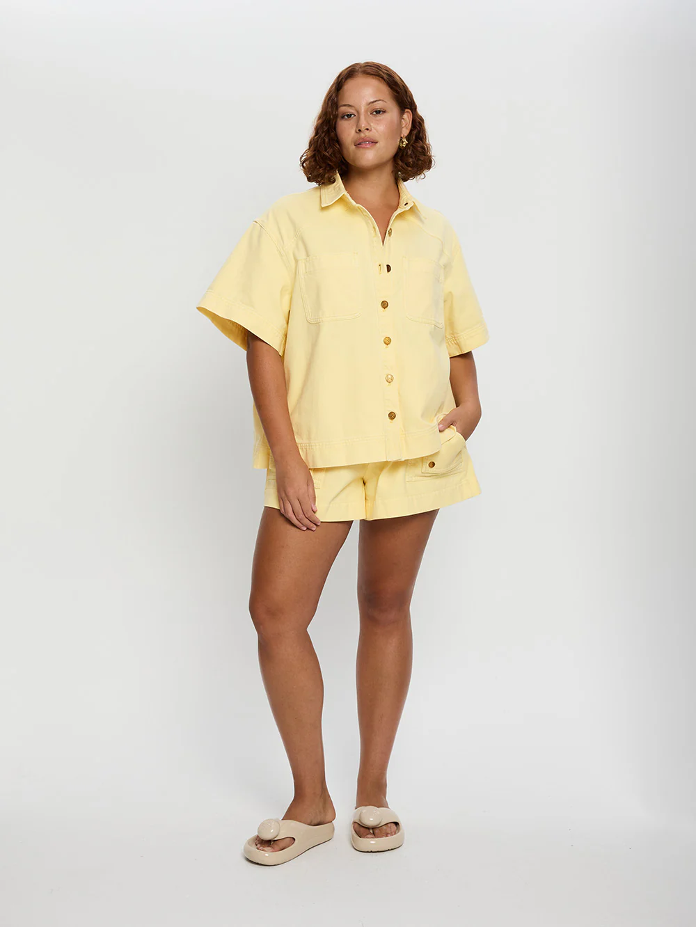 Celene Denim Short - Butter - Image 9