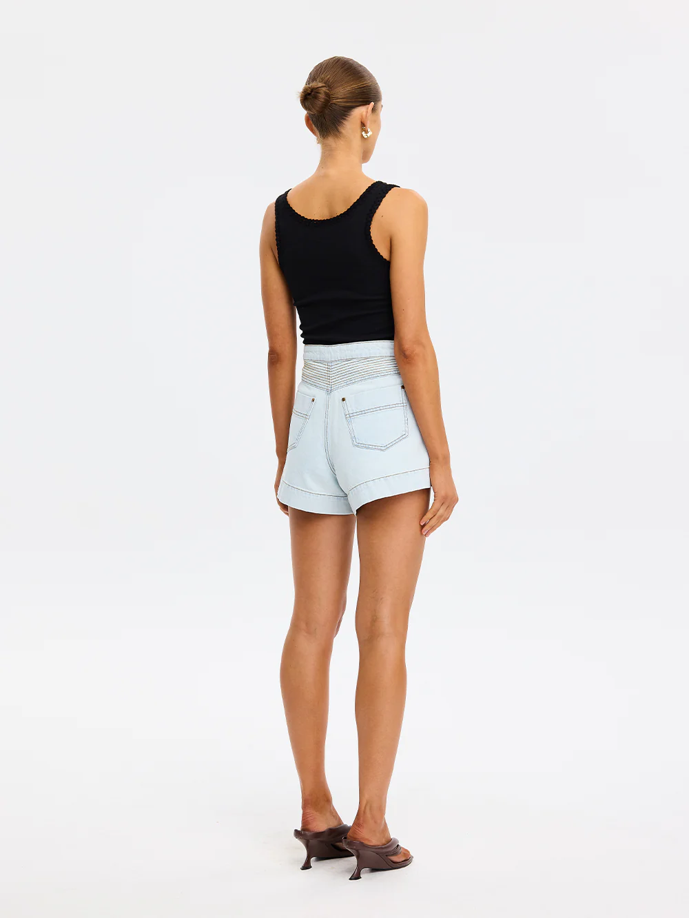 Celene Denim Short - Pale Blue - Image 5