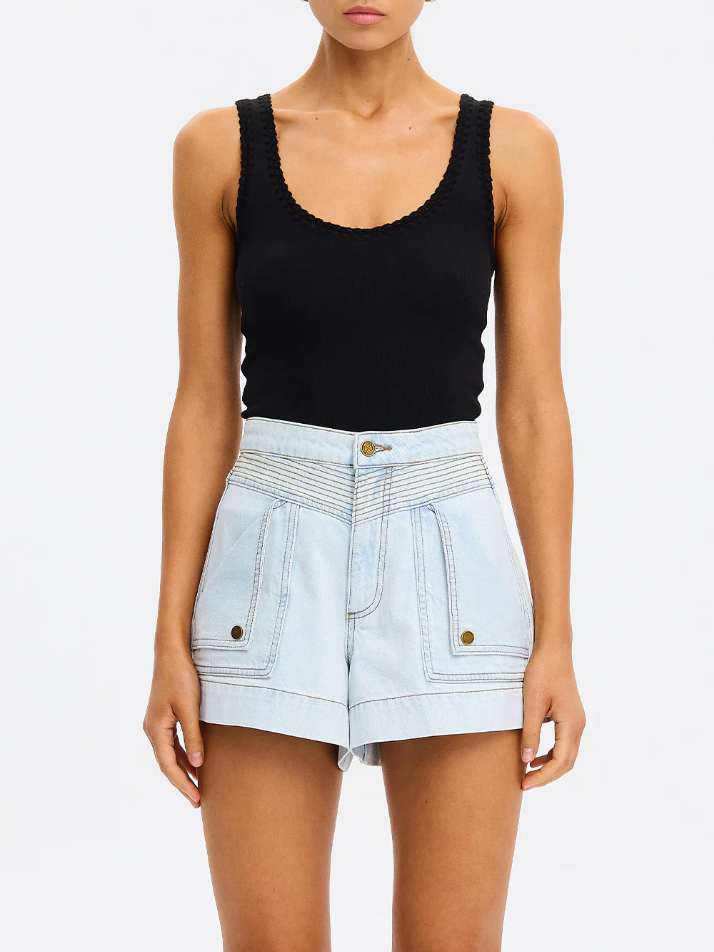 Celene Denim Short - Pale Blue - Image 6