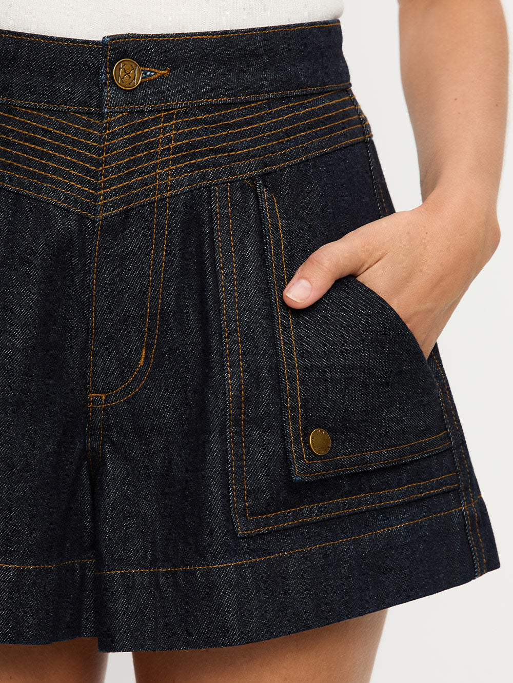 Celene Denim Short - Raw Indigo - Image 5