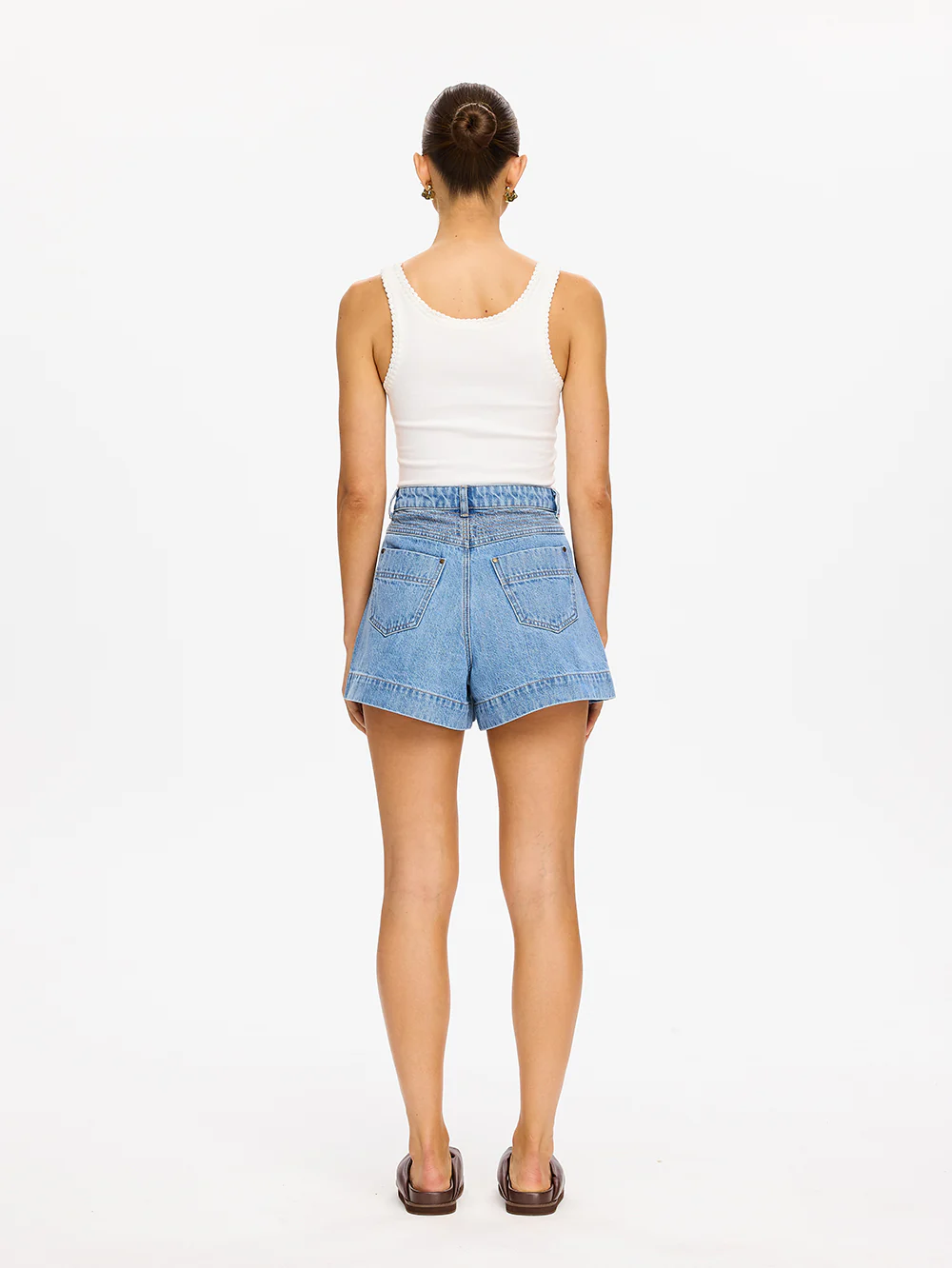 Celene Denim Shorts - Stonewash - Image 3