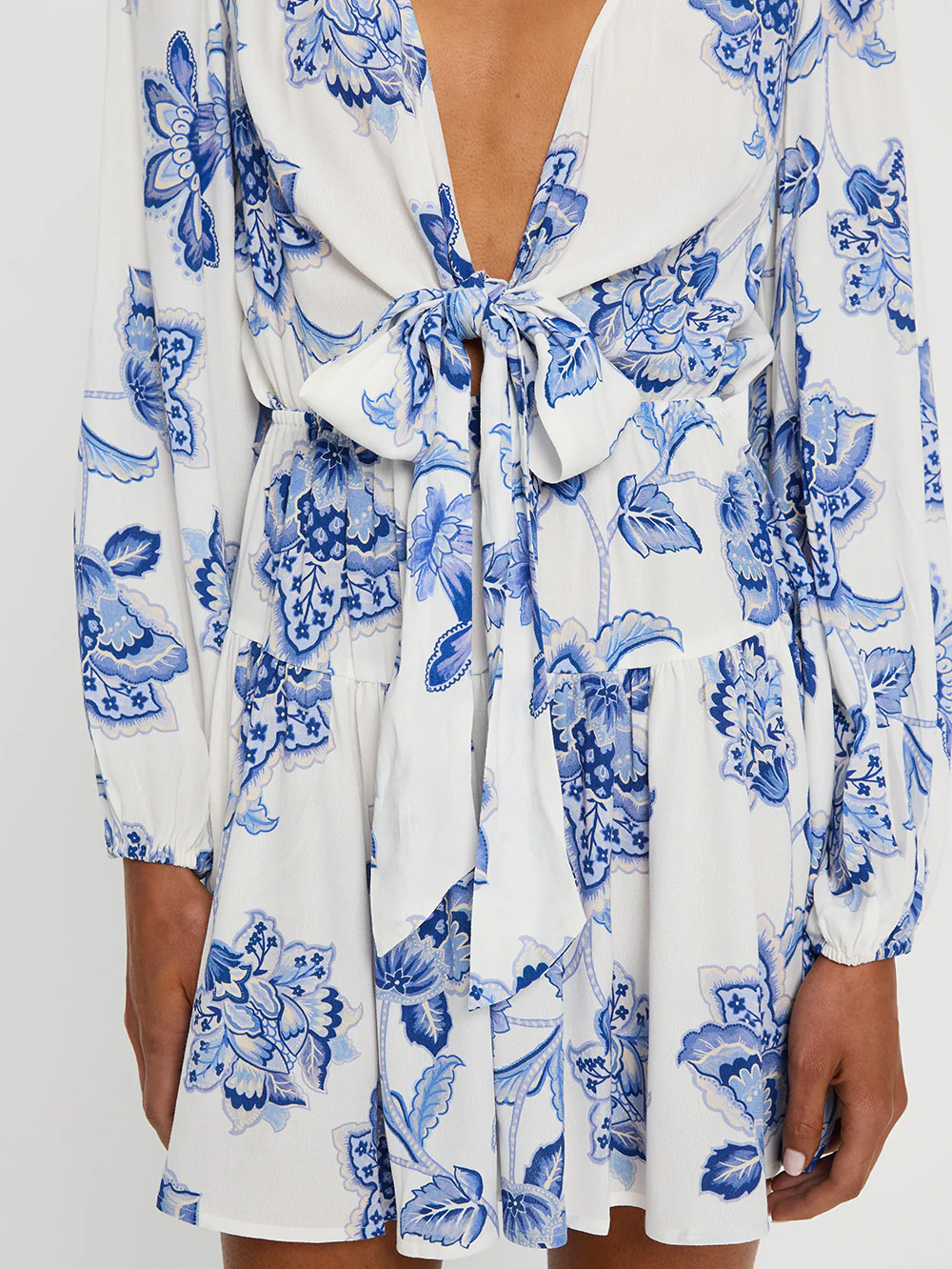 Chiara Tie Front Mini Dress - Image 6