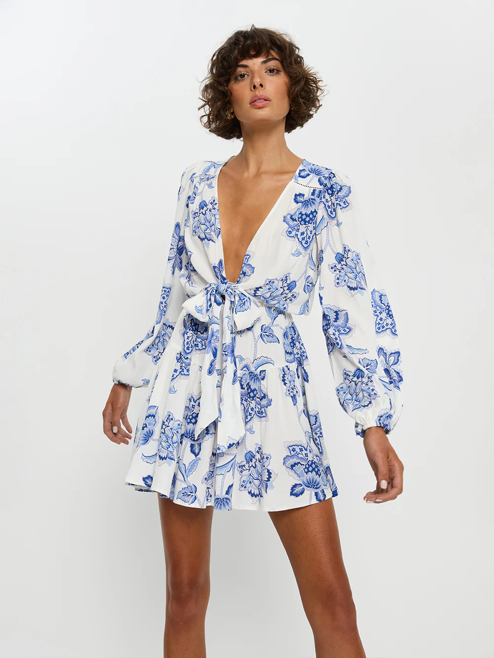 Chiara Tie Front Mini Dress - Image 7