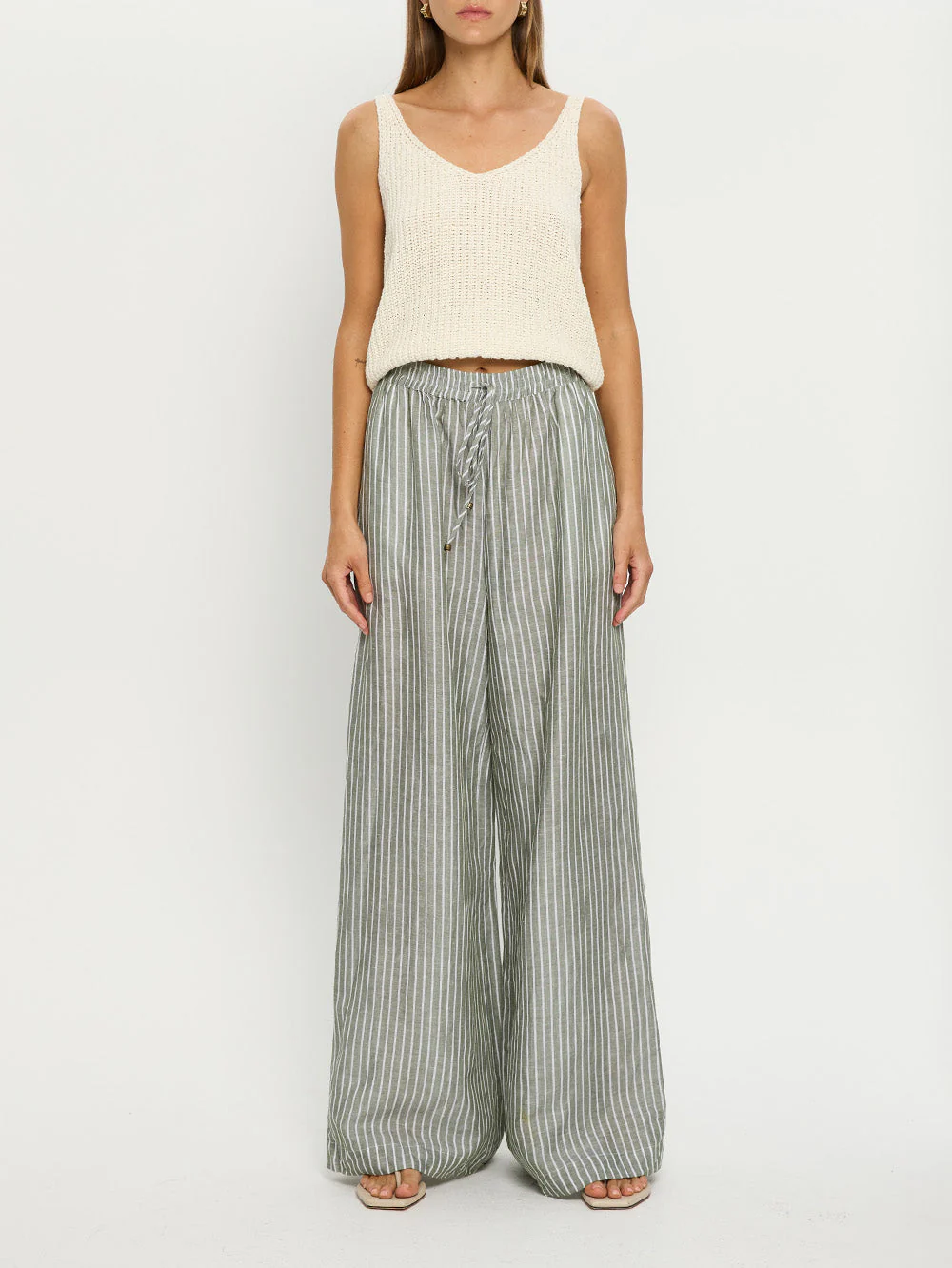 Elara Pant - Green Stripe - Image 3