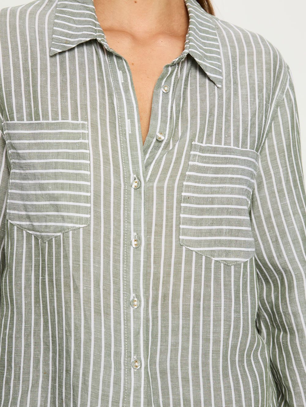 Elara Shirt - Green Stripe - Image 5