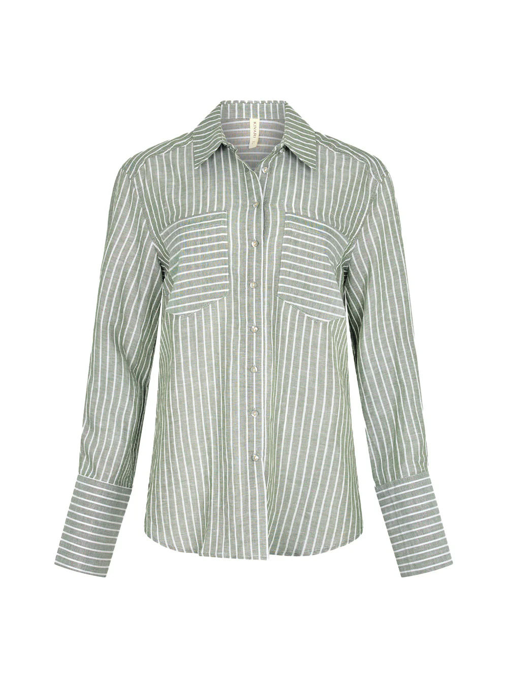 Elara Shirt - Green Stripe - Image 8