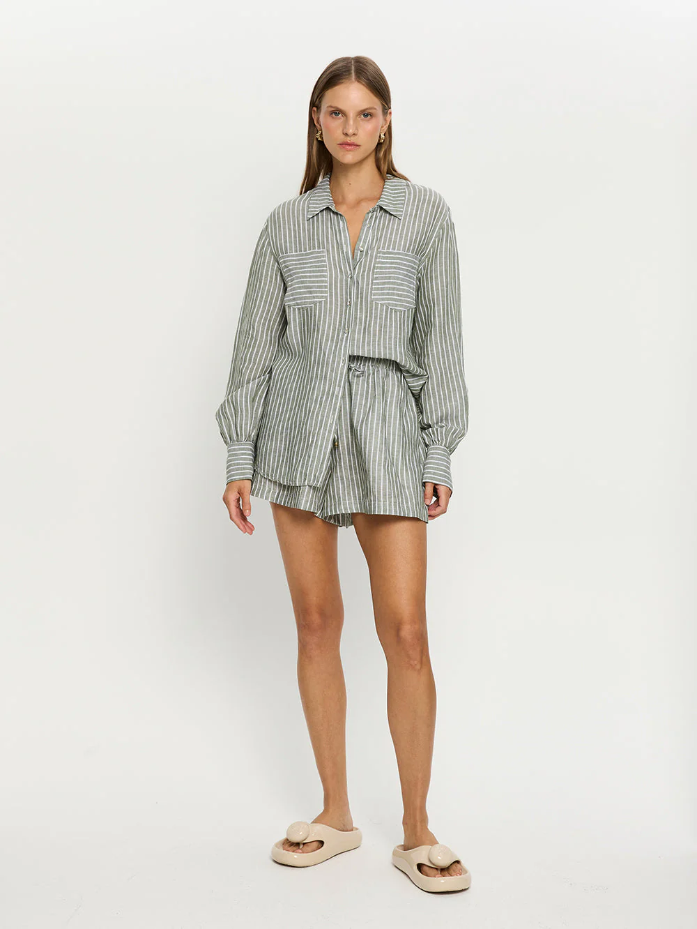 Elara Short - Green Stripe - Image 2