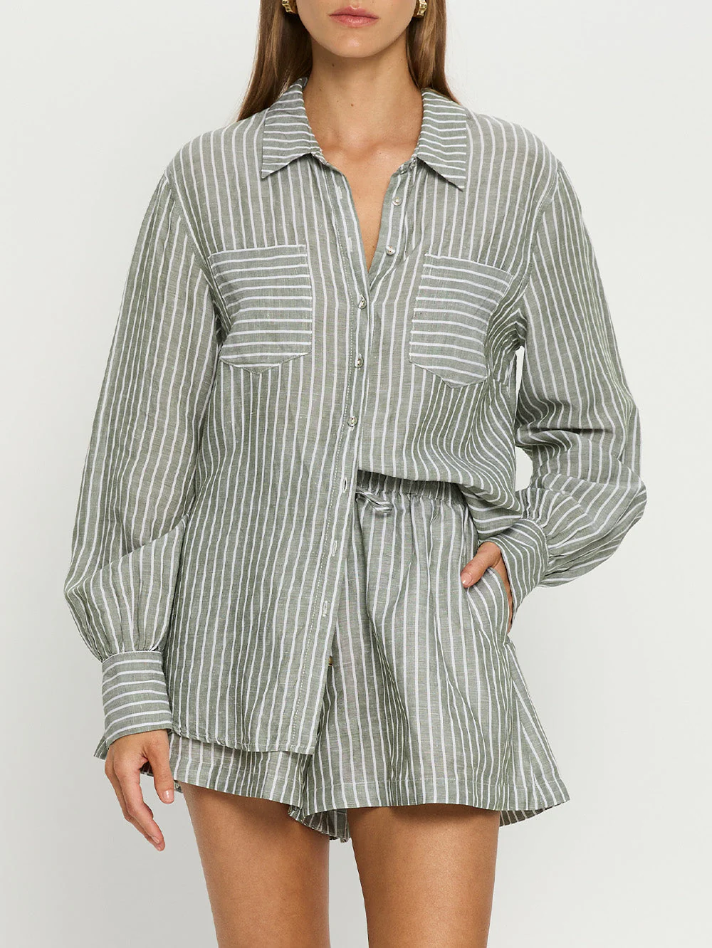 Elara Short - Green Stripe - Image 3