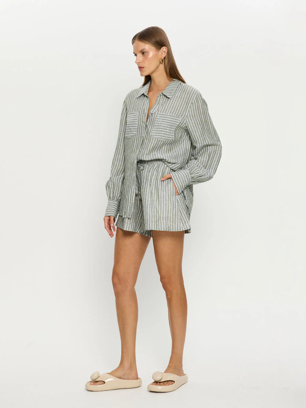 Elara Short - Green Stripe - Image 4