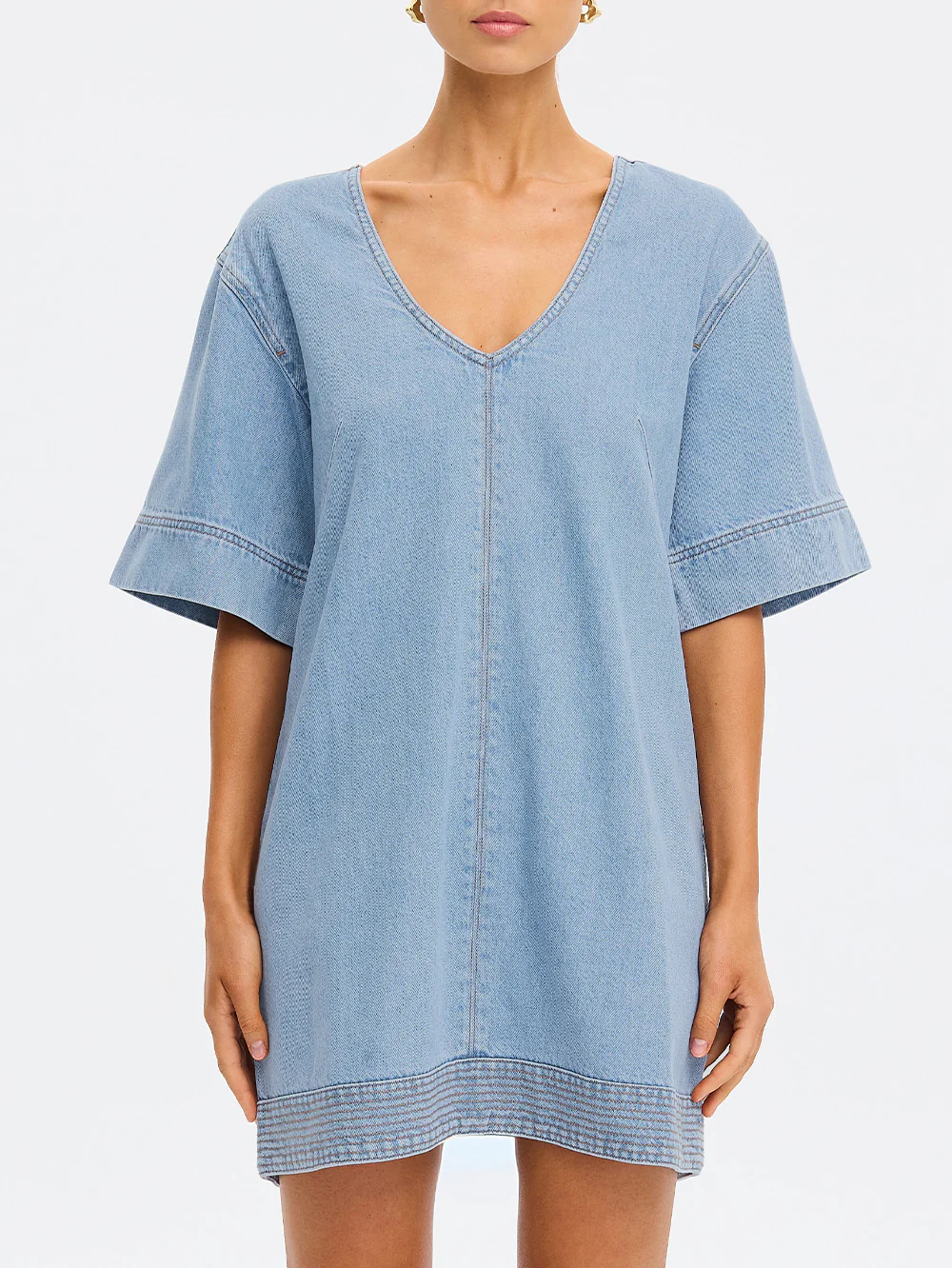 Emilie Denim Mini Dress - Image 6