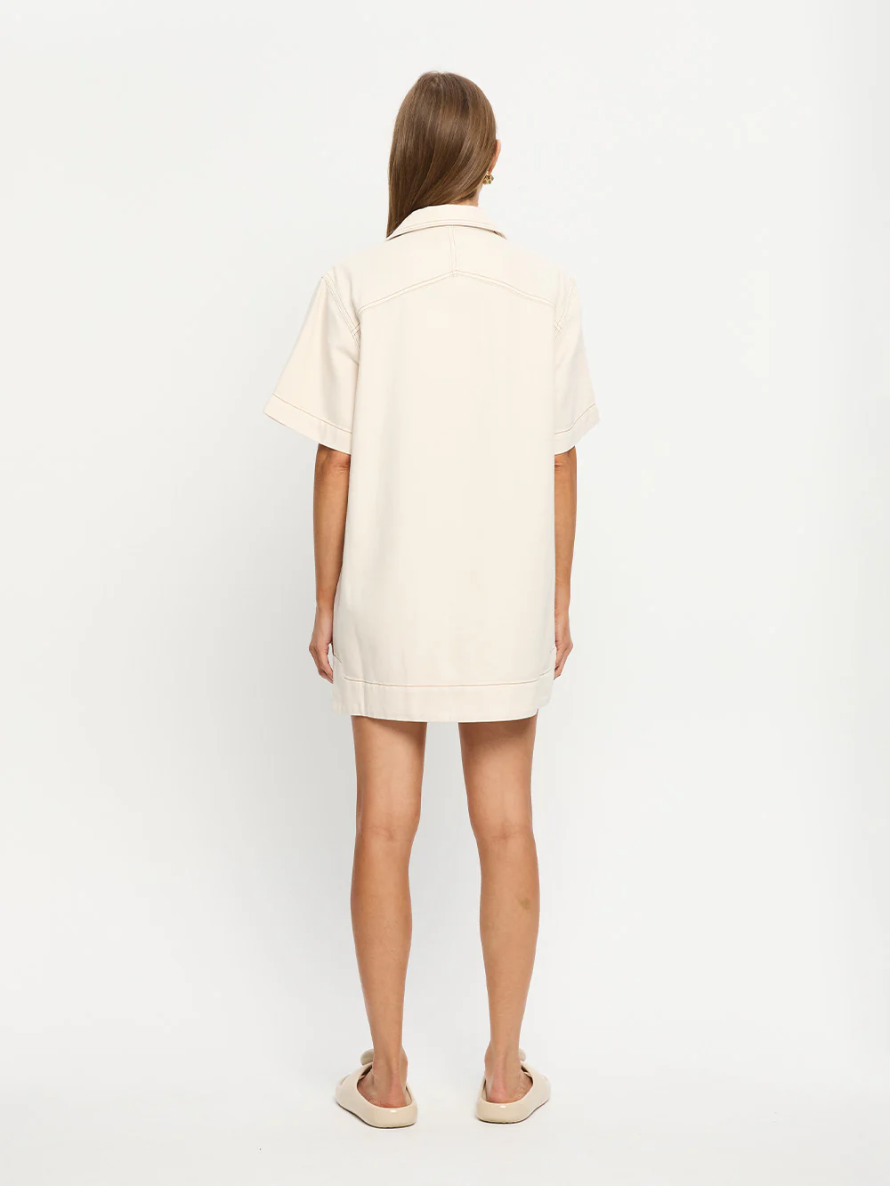 Evie Denim Mini Dress - Image 4