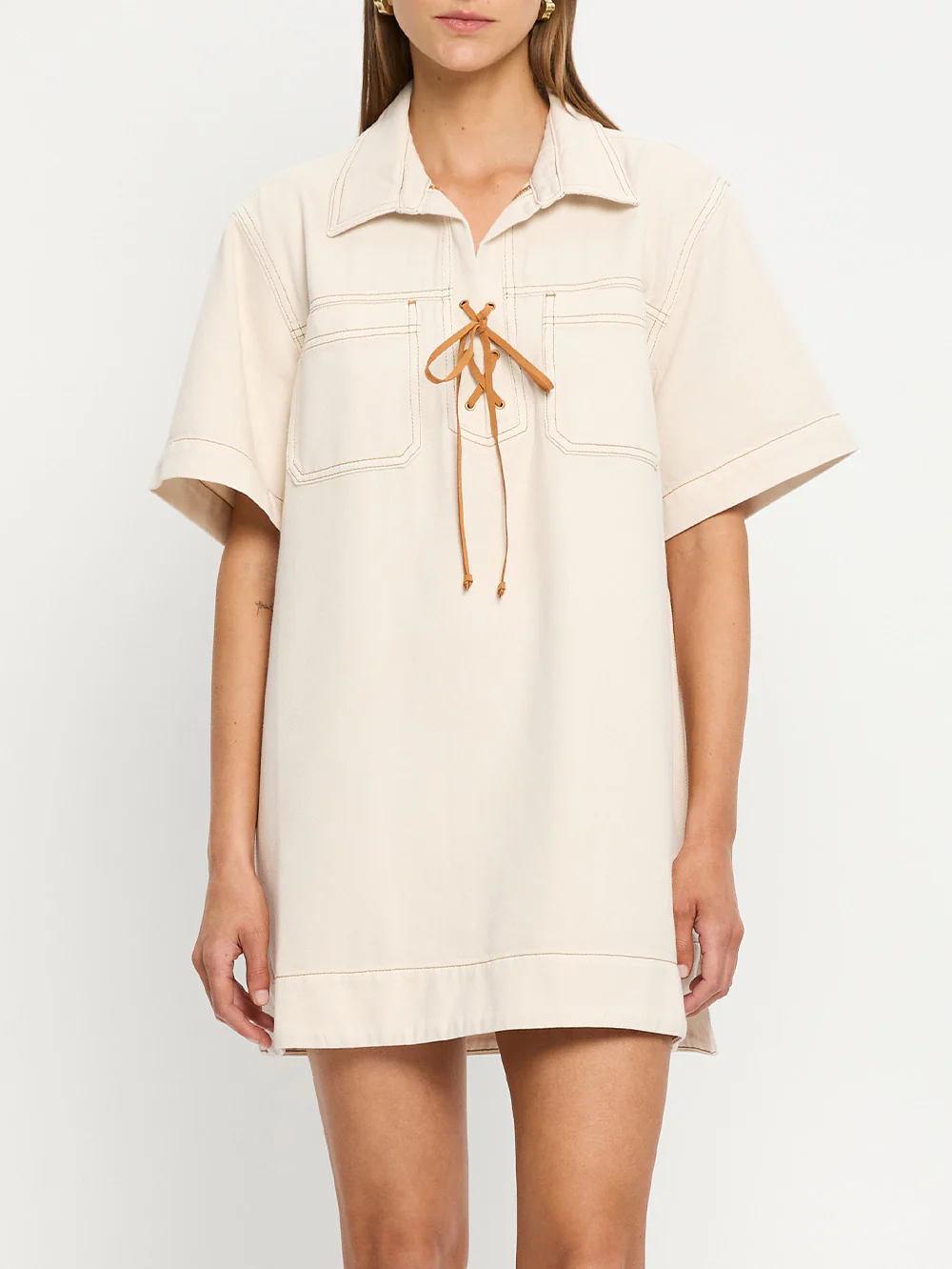 Evie Denim Mini Dress - Image 7