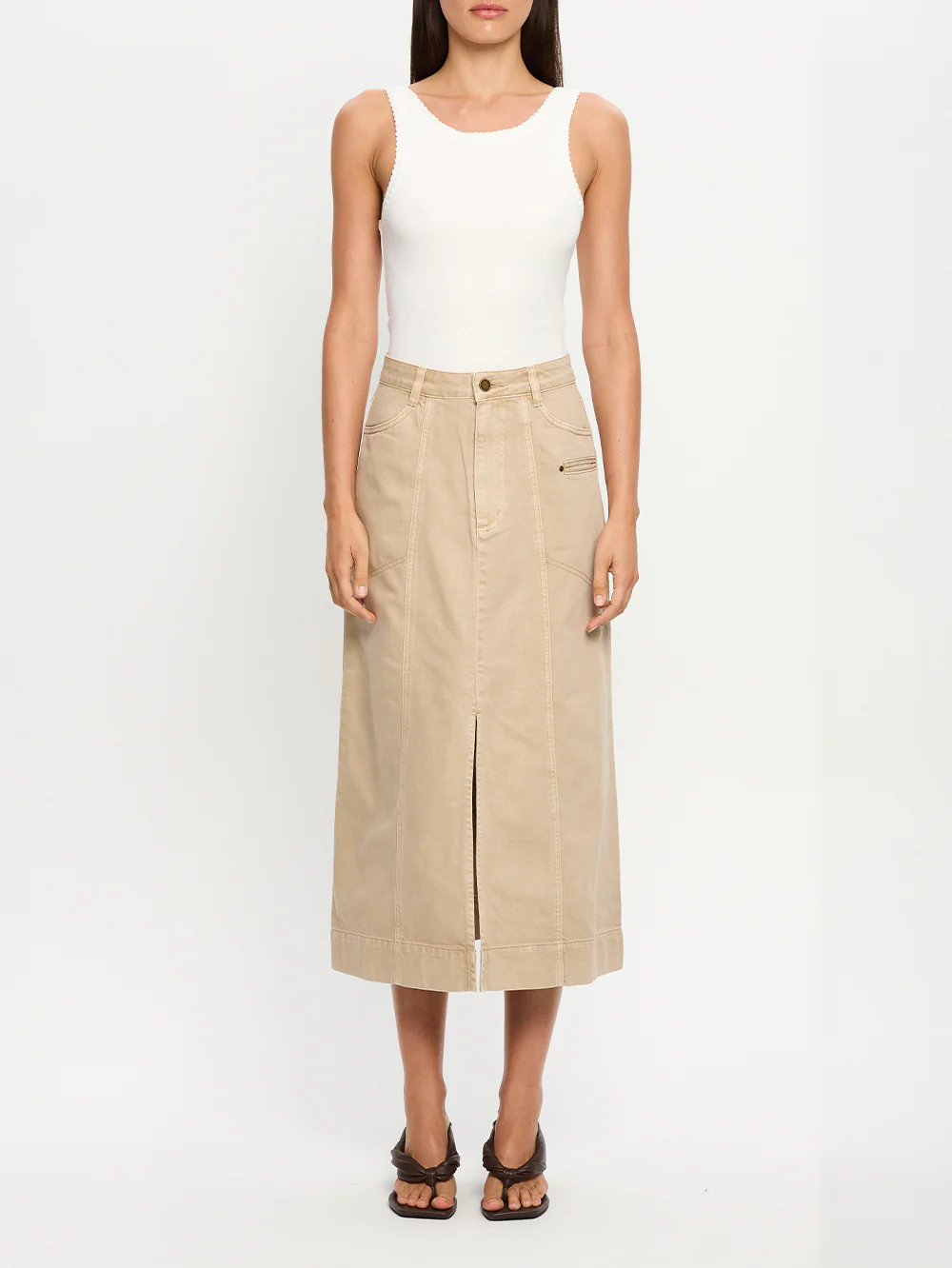Evie Denim Midi Skirt - Image 7