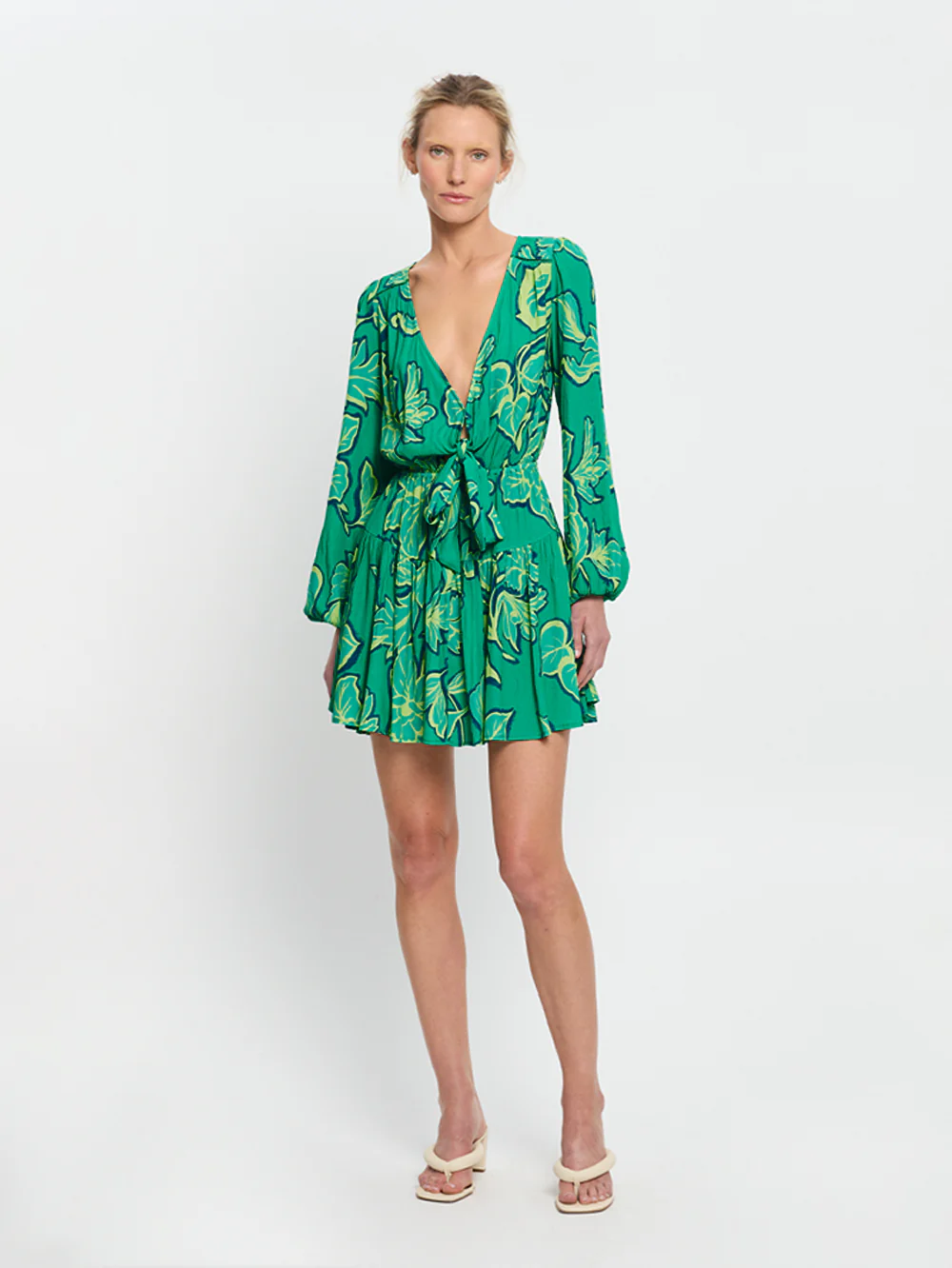 Fiora Tie Front Mini Dress - Image 2