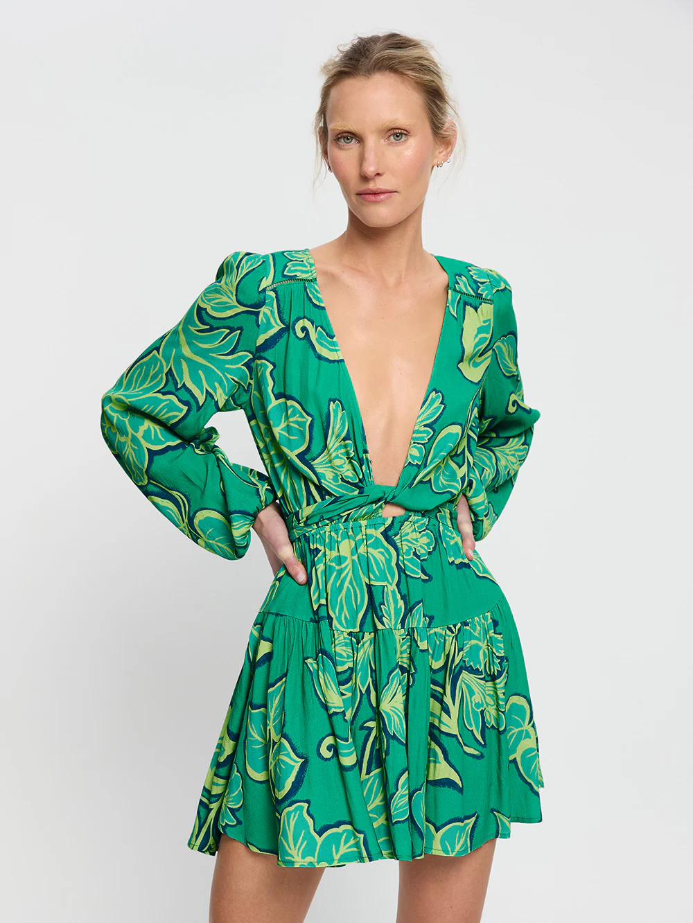 Fiora Tie Front Mini Dress - Image 6