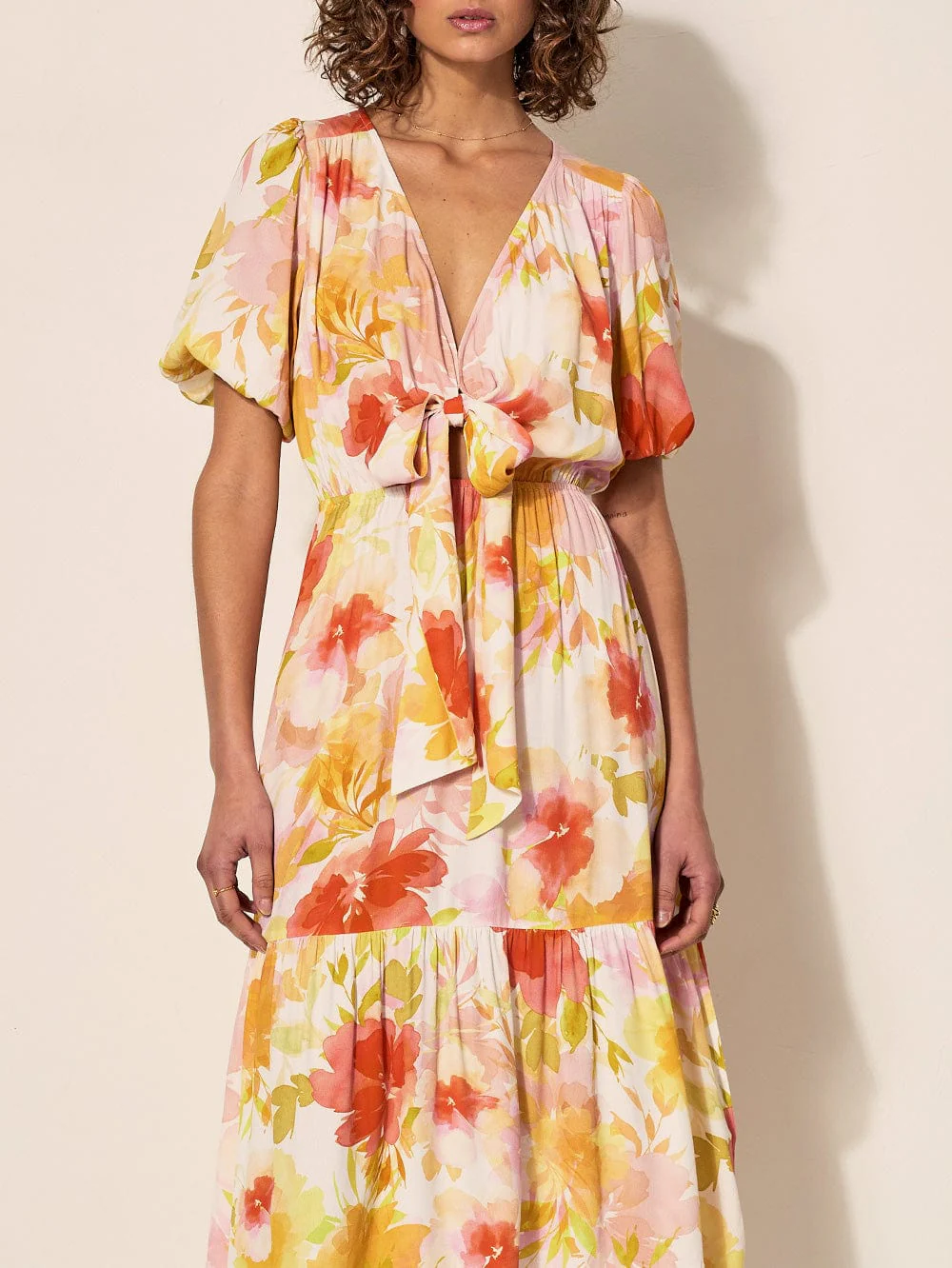 Genevieve Tie Front Midi Dress - Image 2