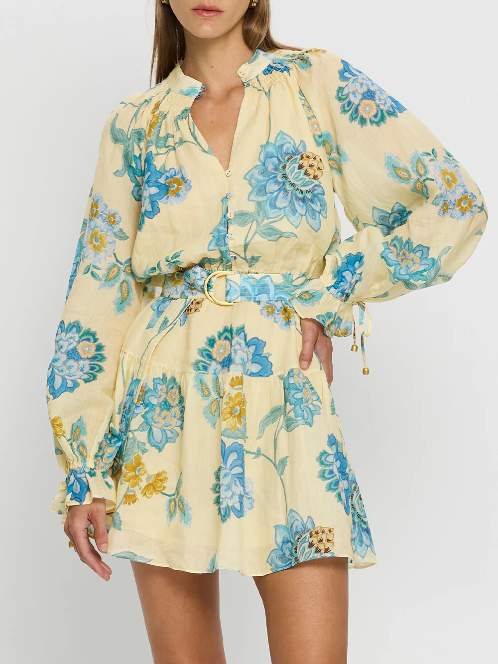 Giselle Blouson Sleeve Mini Dress - Image 6