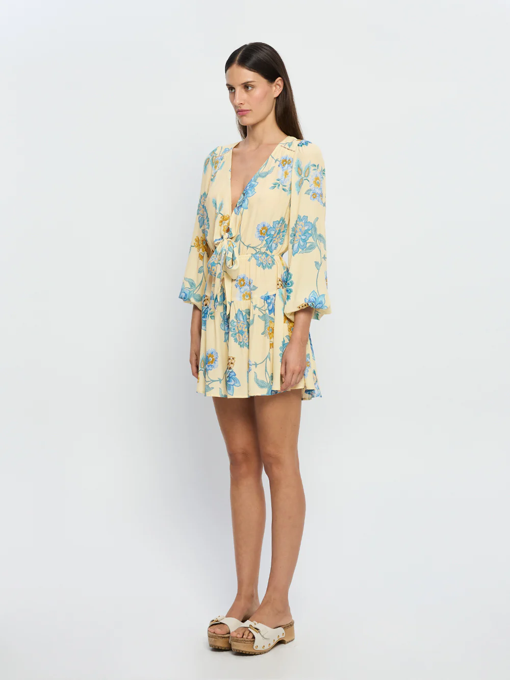 Giselle Tie Front Mini Dress - Image 3
