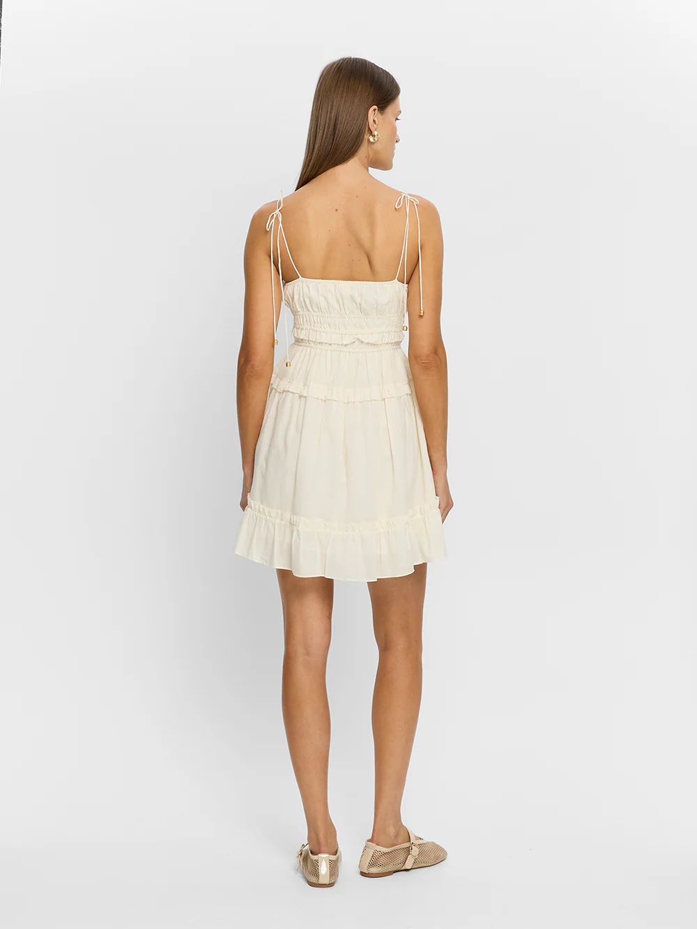 Hallie Mini Dress - Cream - Image 3