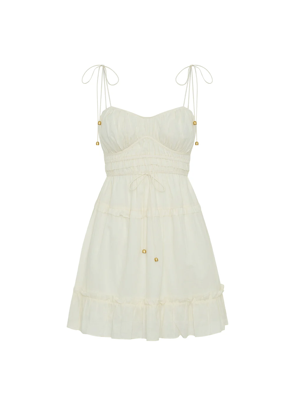 Hallie Mini Dress - Cream - Image 7