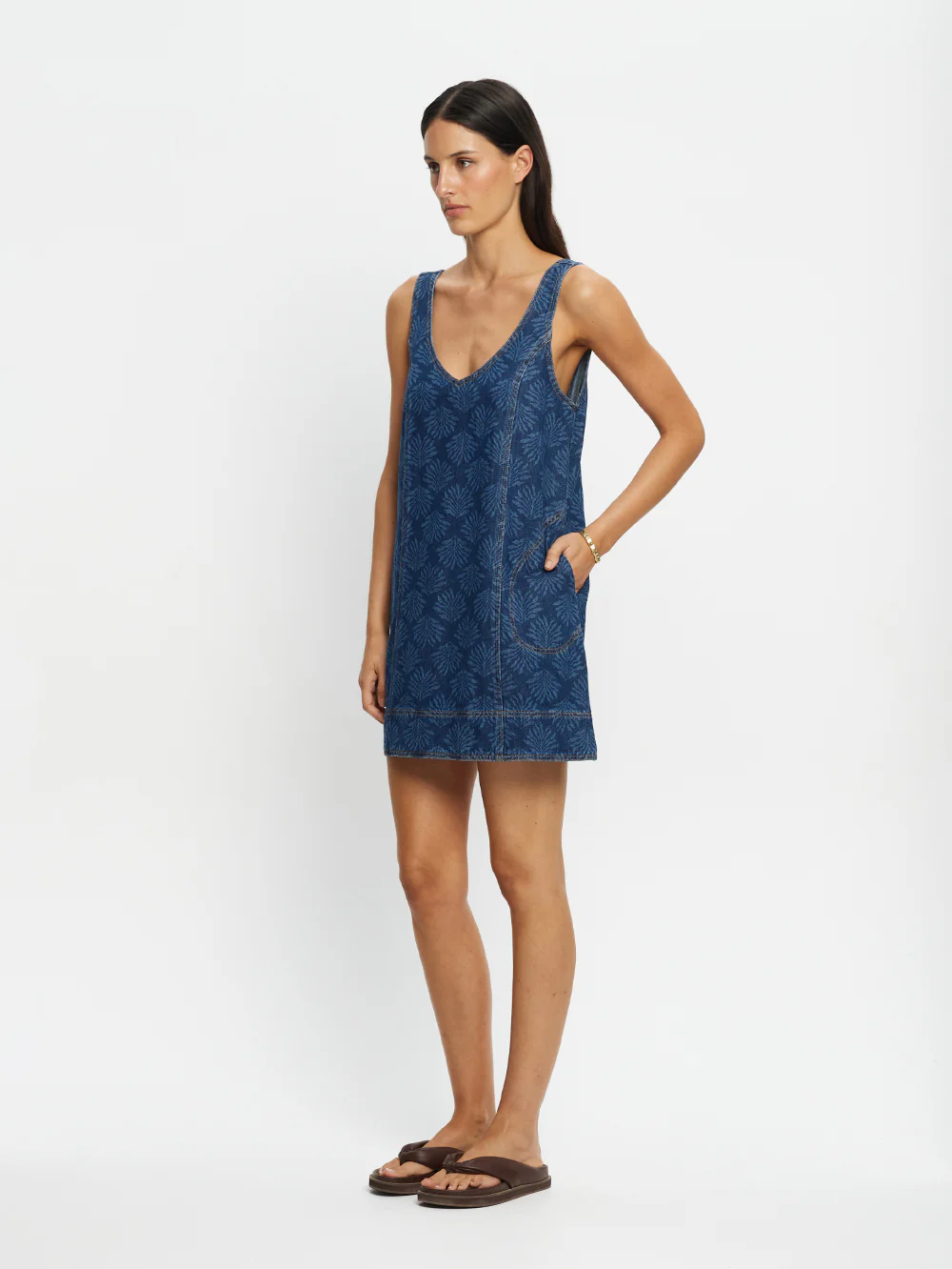 Ilaria Denim Mini Dress - Image 3