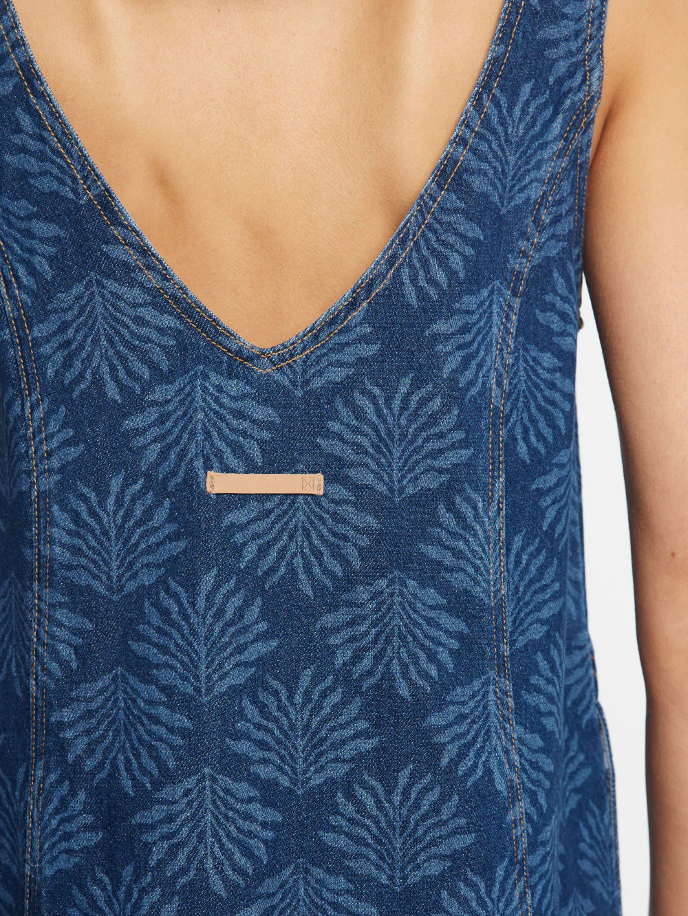 Ilaria Denim Mini Dress - Image 4