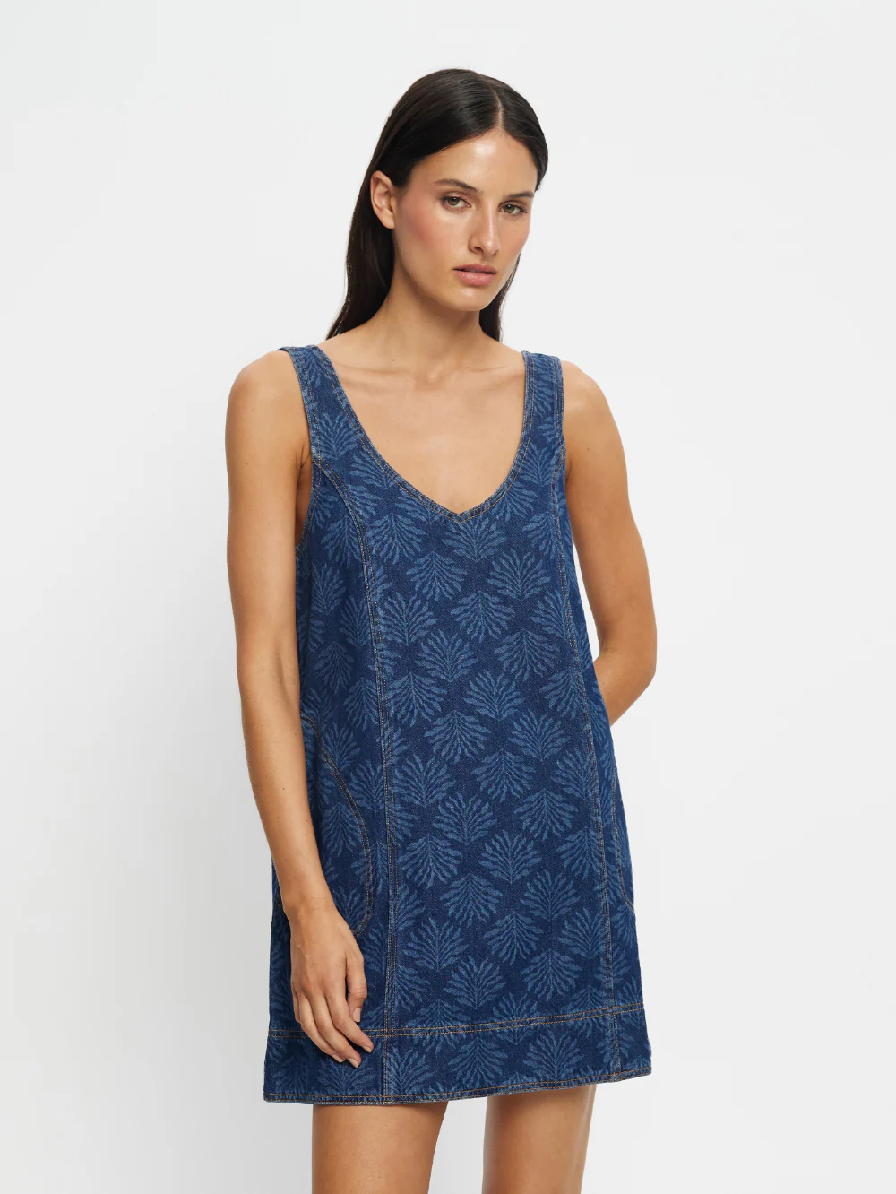 Ilaria Denim Mini Dress - Image 5