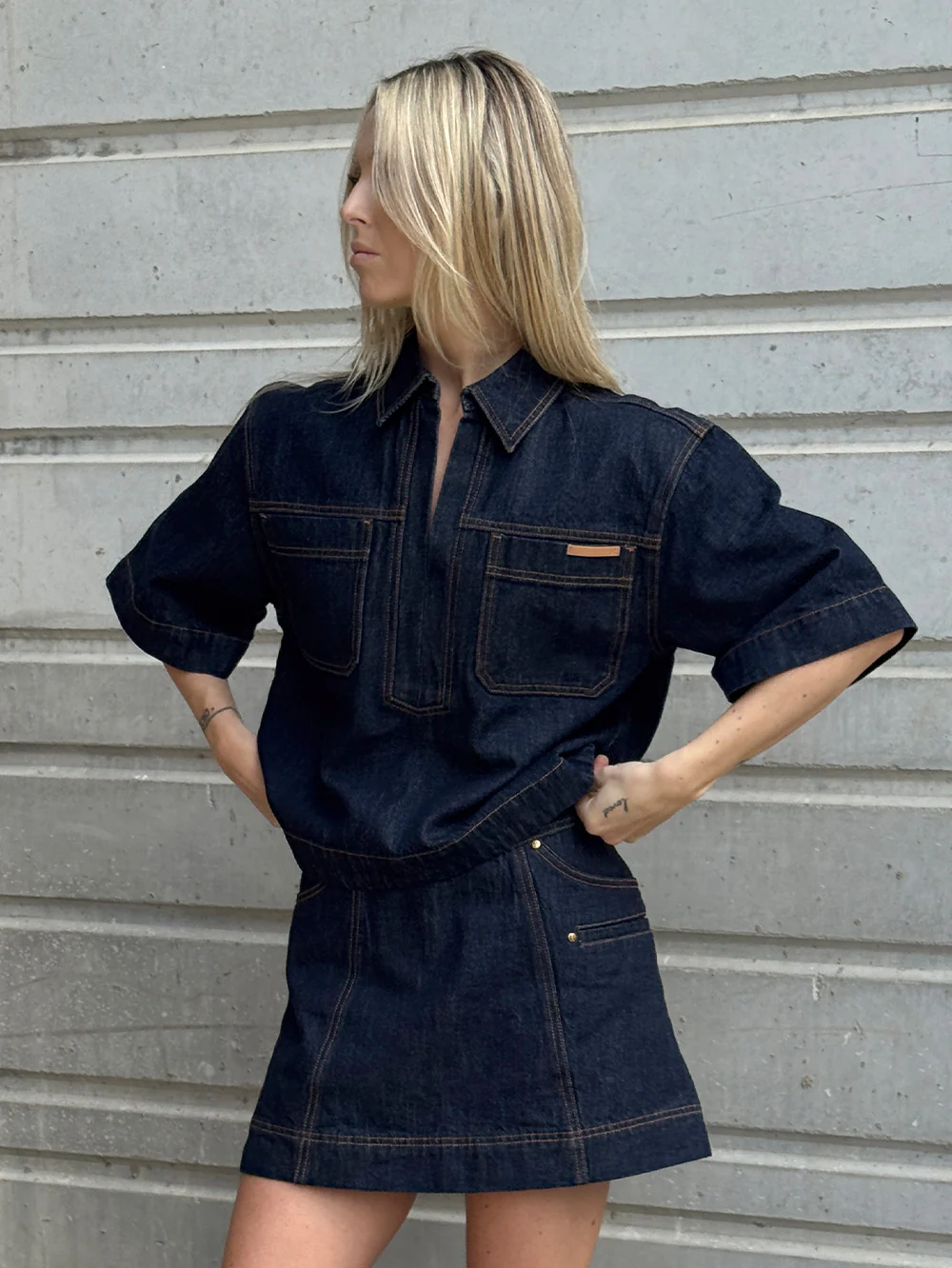Immy Denim Mini Skirt - Image 2
