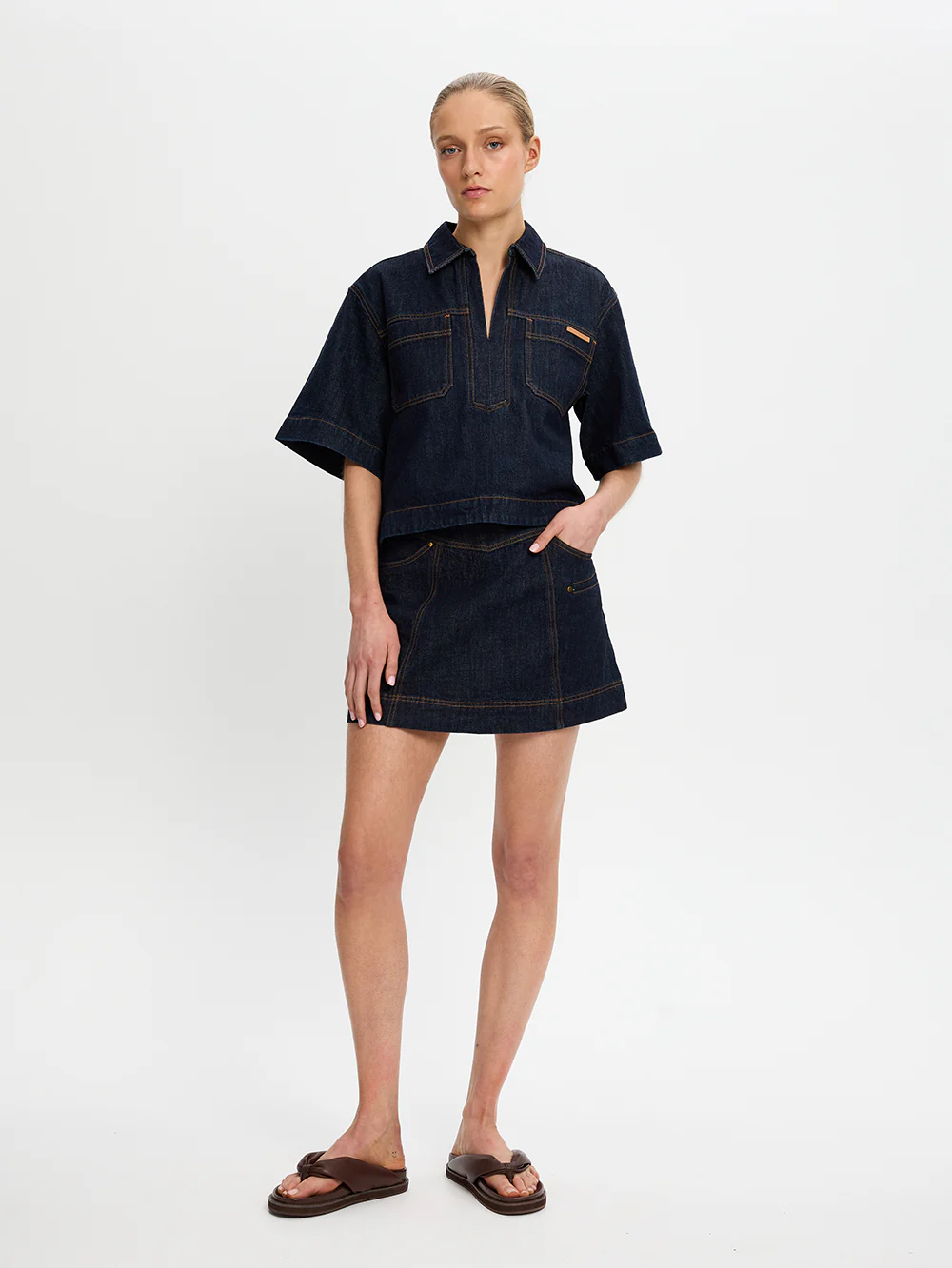 Immy Denim Mini Skirt - Image 8