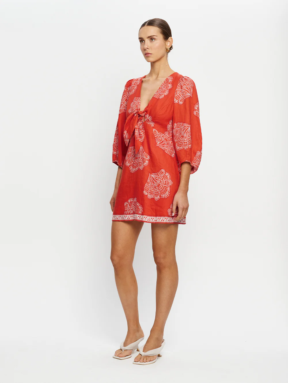 Indira Tie Front Mini Dress - Image 3